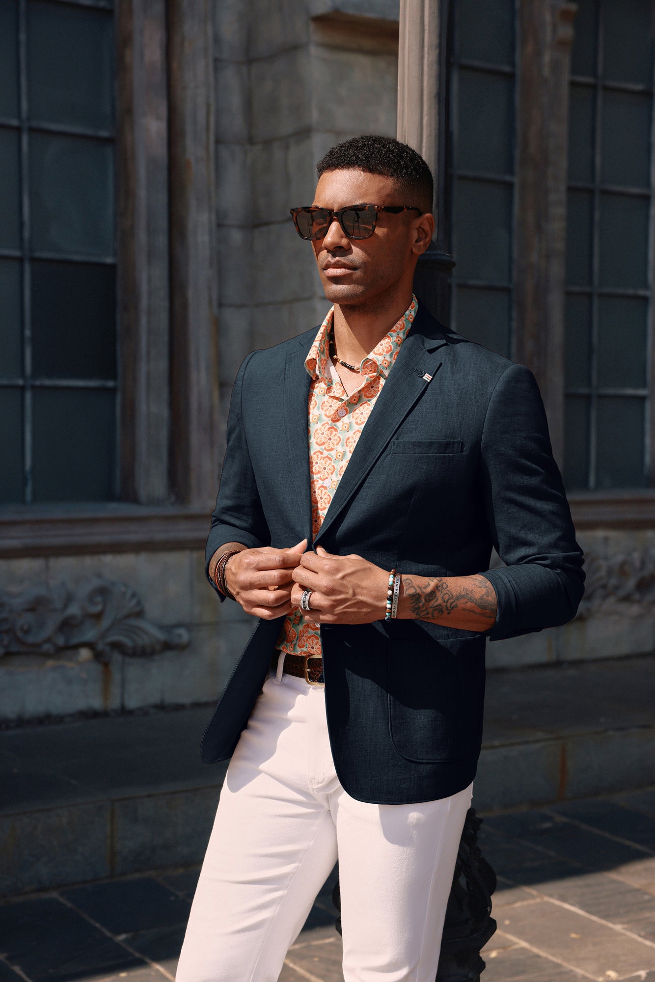 Men's Casual Blazer - Lightweight Cotton Linen Sport Coat with 2 Buttons | Unlined Suit Jacket for Business Casual & Summer Wear