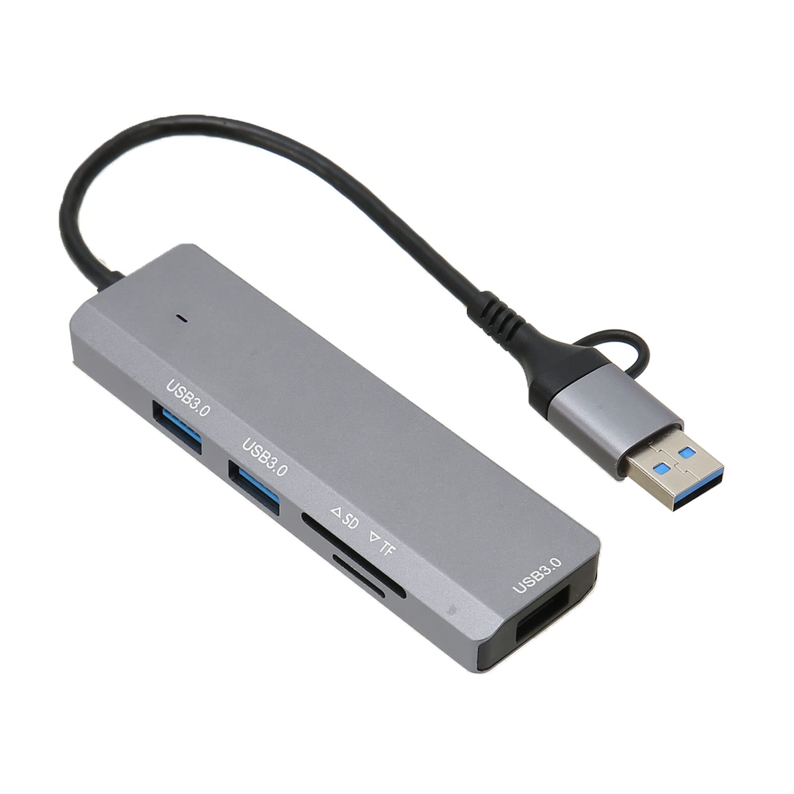 Premium USB 3.0 Hub with 4-Port Expansion, 5Gbps High-Speed Data Transfer, SD/TF Card Reader & Aluminum Alloy Housing - Ultra Slim Portable USB Adapter for Laptop, PC, Smartphone - Perfect for Home Office, Gaming & Travel Use