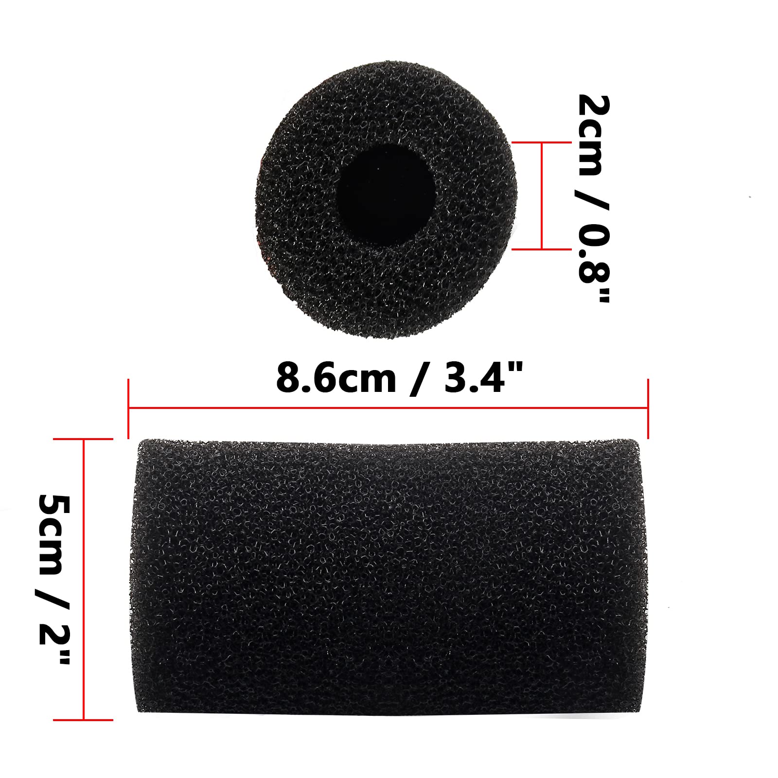 Bivethoi 4 Pack Pre-Filter Foam Sponge Roll for Aquarium Fish Tank - High-Quality Intake Filter Media Sponge (Black) - Compatible with Most Aquarium Filters - Perfect for Freshwater & Saltwater Tanks, Fish Breeding, and Water Filtration Systems