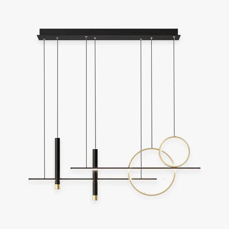 Modern LED Pendant Light for Kitchen - Adjustable Ring Downlight with Dimmable Brightness - Perfect for Countertops, Islands, and Dining Areas