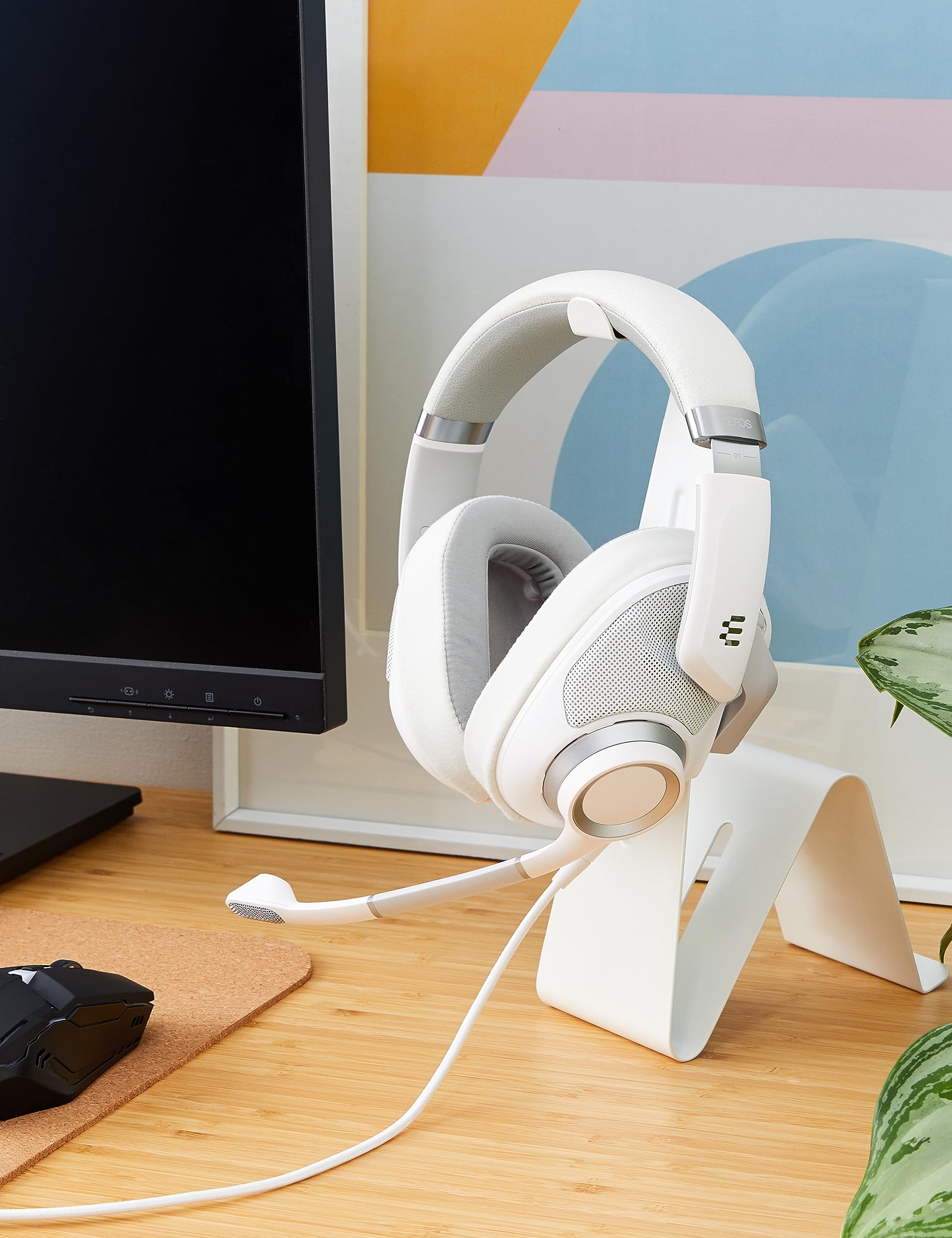 EPOS H6Pro Open Acoustic Gaming Headset with Detachable Noise-Canceling Microphone - Lightweight Comfortable Over-Ear Headphones for Xbox, PS4, PS5, PC & Windows - Durable White Gaming Headset for Pro Gamers & Streamers - Perfect for FPS, MOBA & Live Streaming Sessions