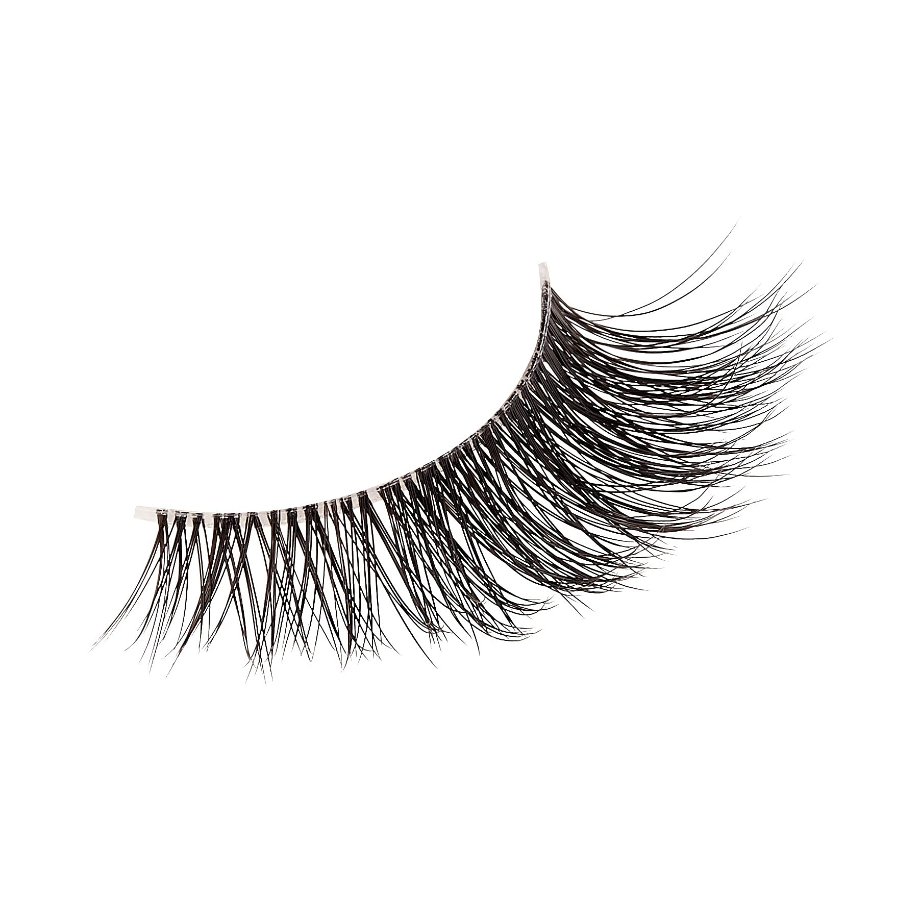 KISS Lash Couture LuXtensions False Eyelashes - Flat Lash Technology, Ultra Thin Band, Natural Extension Fibers | Reusable, Contact Lens Friendly Strip Lashes (Classic Style, 1 Pair) for Bridal, Party & Everyday Wear