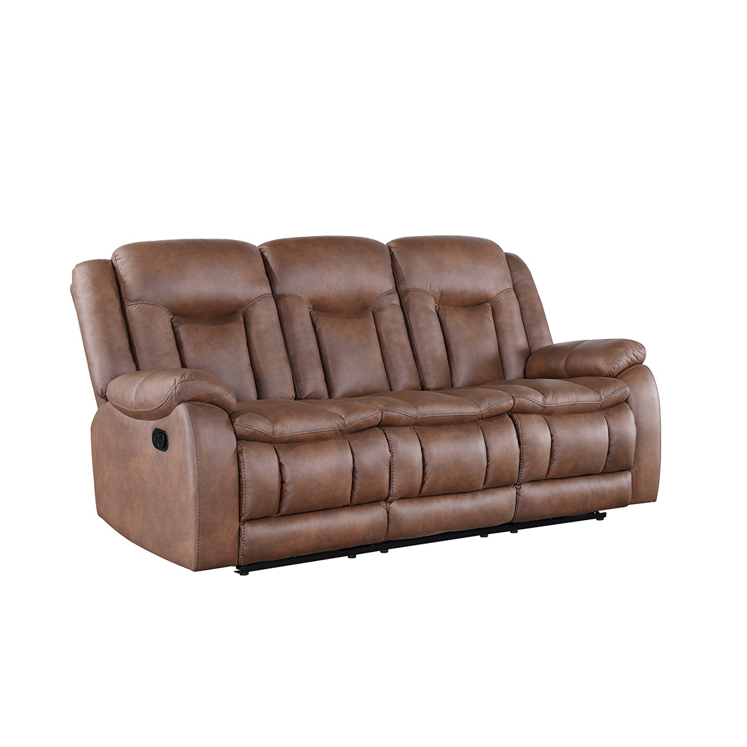 Morello Manual Reclining Sofa - Comfortable Fabric Recliner Couch with Adjustable Backrest for Living Room, Home Theater, and Relaxation