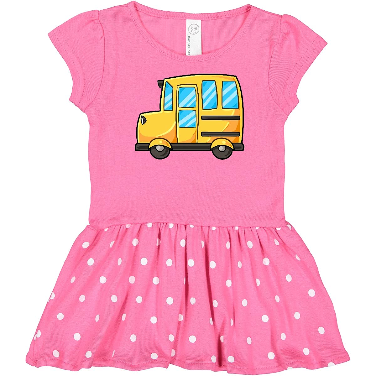 Inktastic Adorable School Bus Print Baby Dress - Perfect for Back to School, Daycare & Playtime Outfits