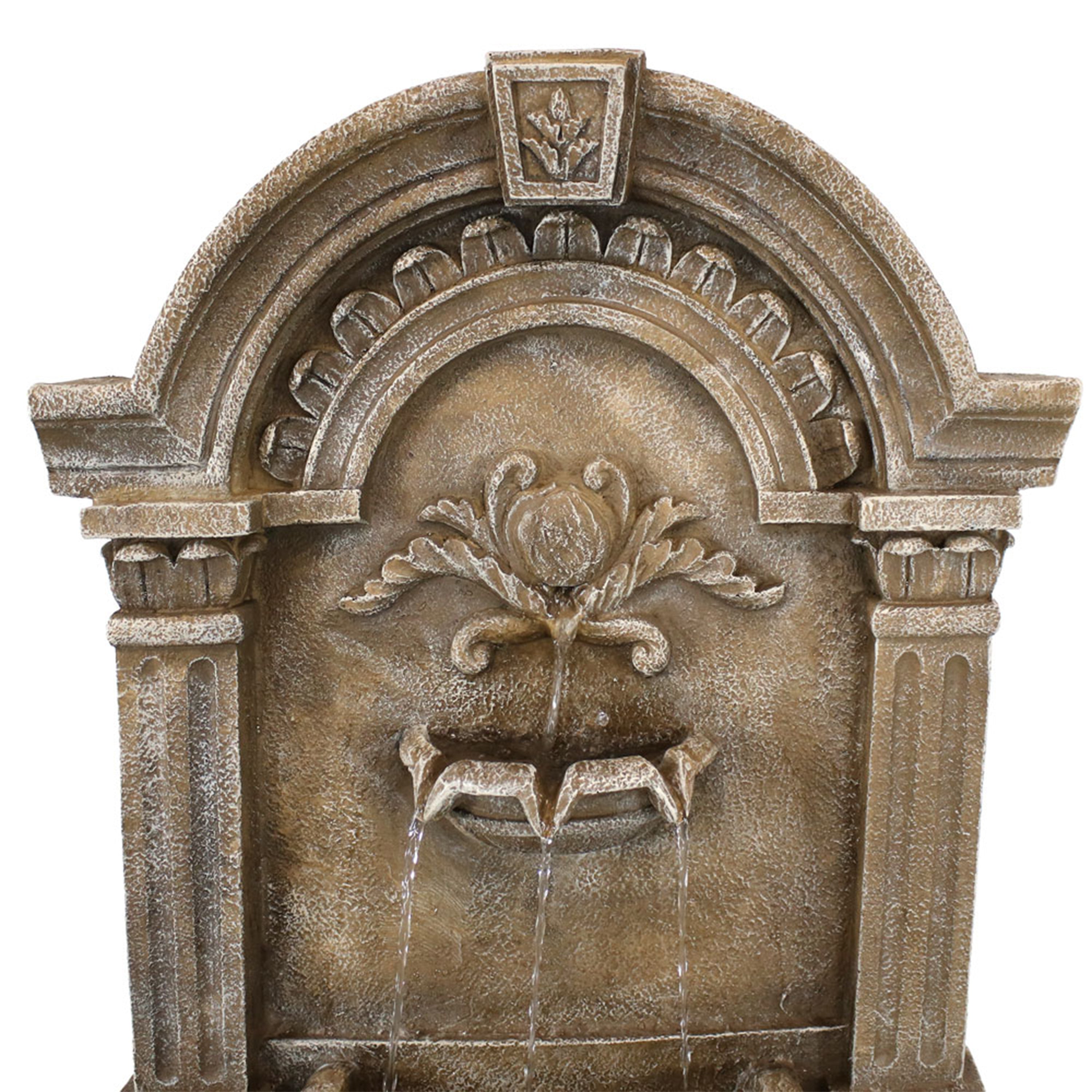 Elegant Sunnydaze Ornate Lavello Outdoor Water Fountain with Electric Submersible Pump, 51