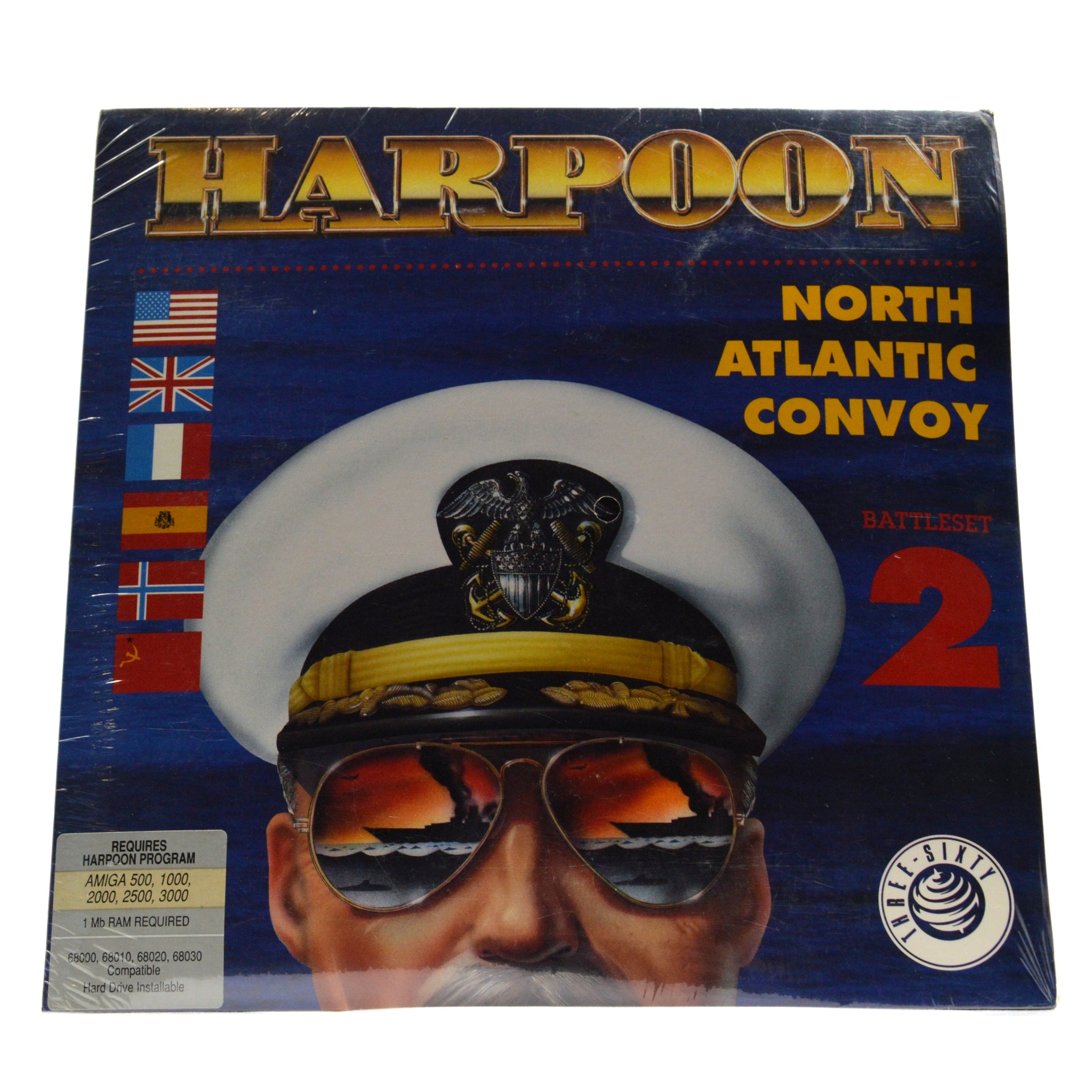New AMIGA HARPOON NORTH ATLANTIC CONVOY BATTLESET 2 Computer Game - Vintage Sealed Collector's Edition | Perfect for Retro Gaming Enthusiasts & War Strategy Fans