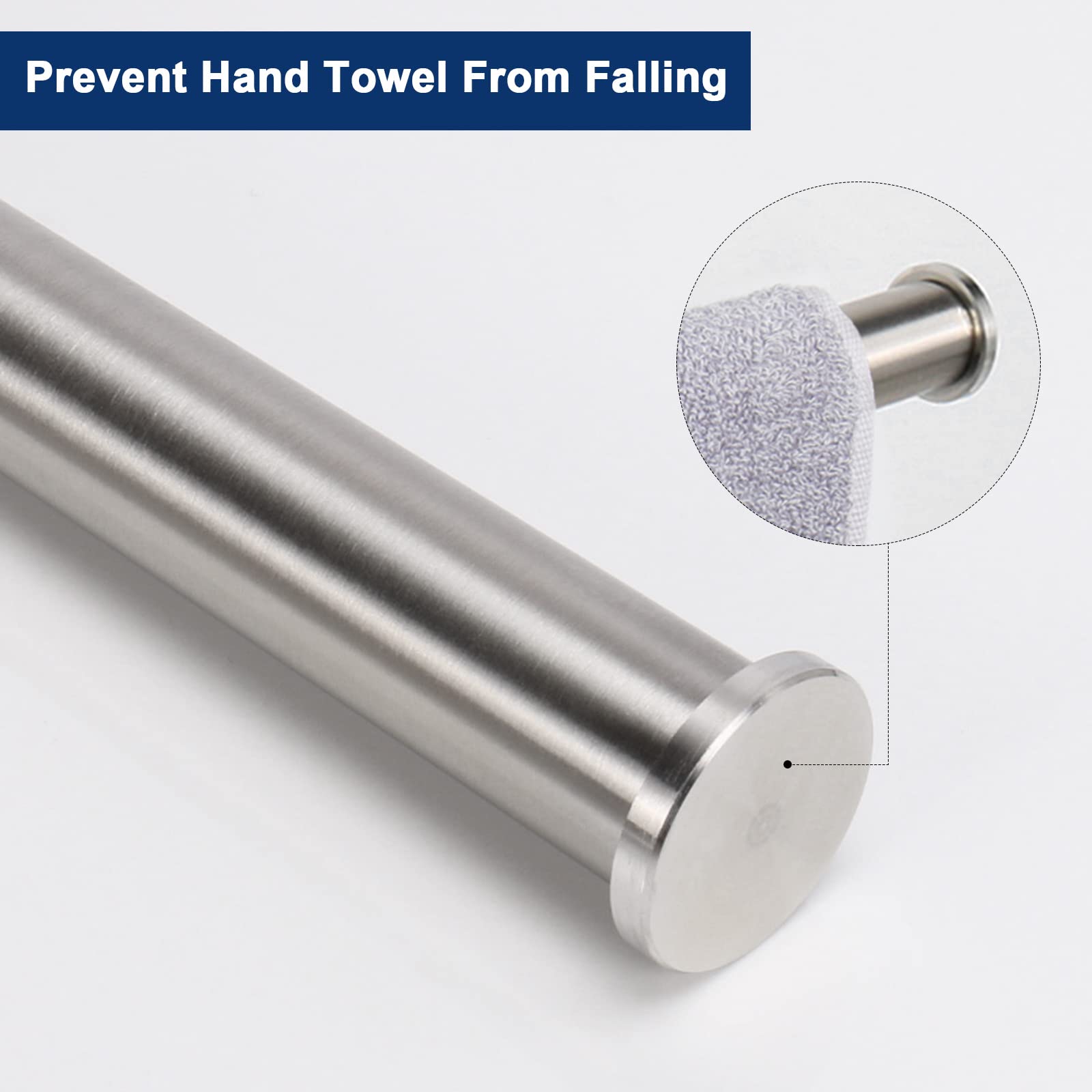 NearMoon 9 Inch Stainless Steel Towel Ring Holder - Brushed Nickel Wall Mounted Bathroom Towel Rack, Rustproof Thickened Design for Kitchen & Bathroom Decor, Contemporary Style Bath Accessories (1 Pack) - Perfect for Guest Bathrooms, Spa Retreats & Modern Home Decor