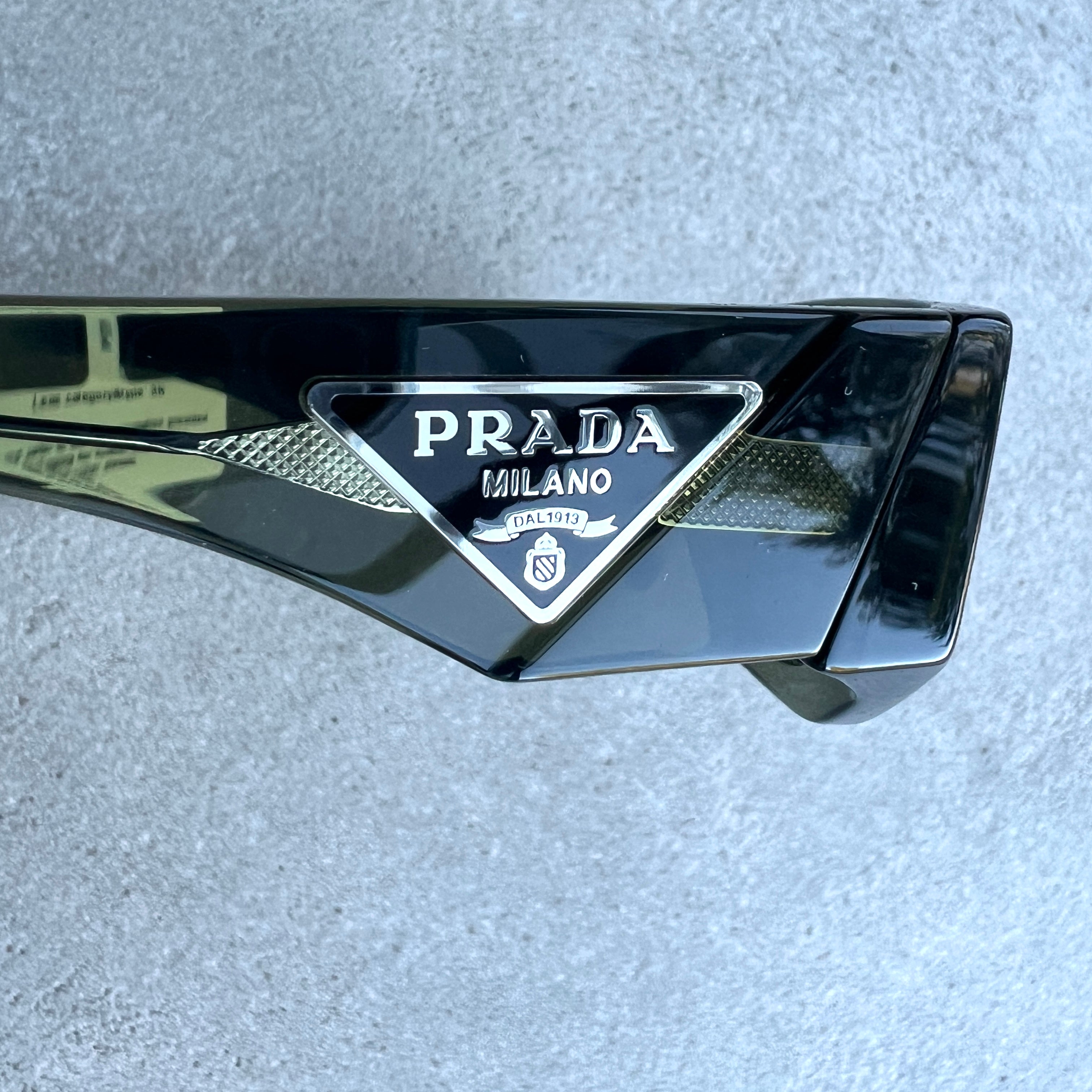 PRADA PR09ZS Triangle Rectangle Sunglasses for Women & Men - Translucent Green Lens UV Protection - Fashion Sunglasses for Beach, Driving & Outdoor Activities