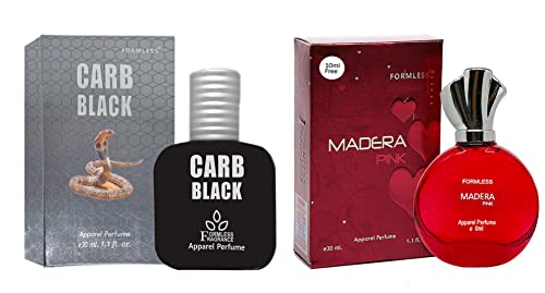 Formless Madera 40ml & Carb Black 30ml Perfume Set - 2 Pack Luxury Fragrances for Men & Women | Perfect for Date Night, Office & Special Occasions
