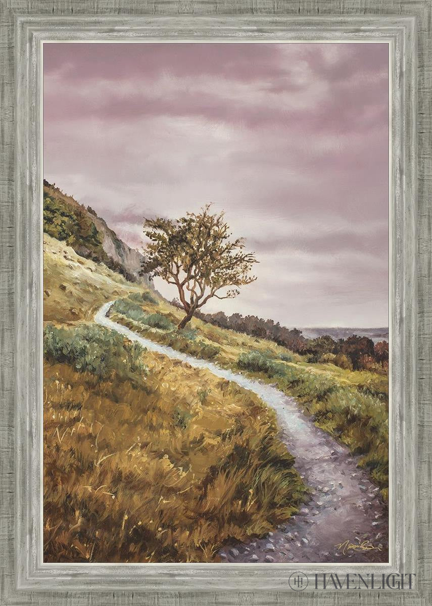 Broken Path Mountain Top Wall Art - Handmade Boho Decor for Living Room, Bedroom & Office - Inspirational Nature Landscape Painting for Home Decor