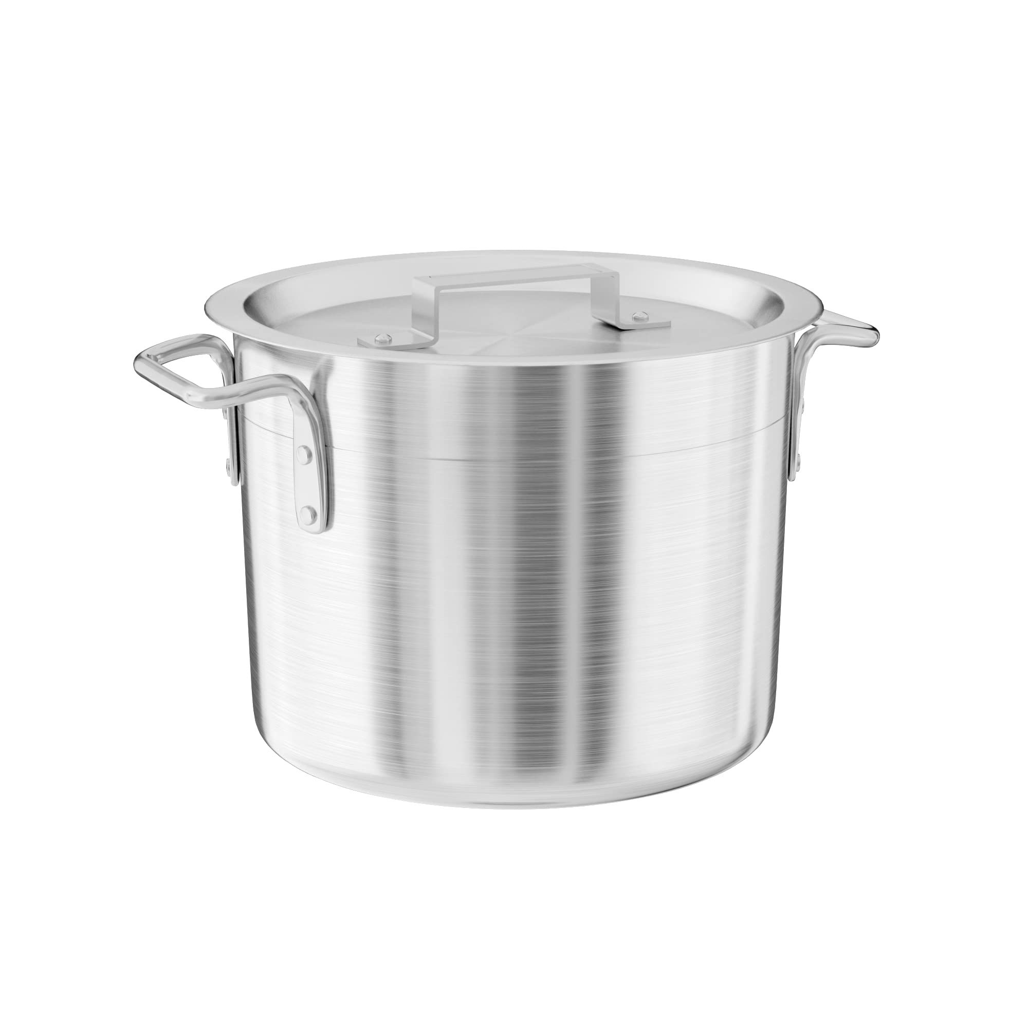 8 Qt. Heavy Duty Aluminum Stock Pot with Lid - Perfect for Cooking Soups, Stews, and Pasta for Family Gatherings