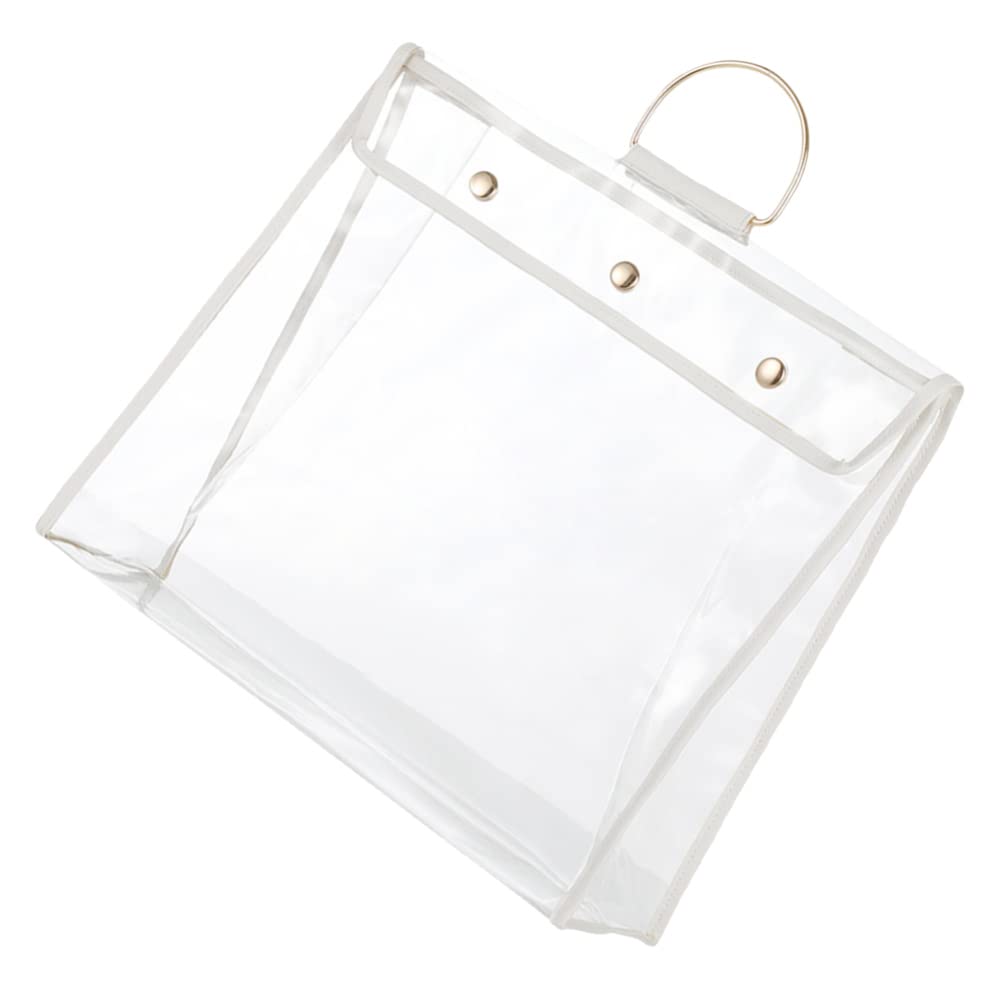 Clear Handbag Dust Bags Purse: Large Transparent Purse Protector Cover with Handles, Waterproof Storage Organizer for Hanging Closet - Perfect for Travel, Storage & Luxury Handbag Protection