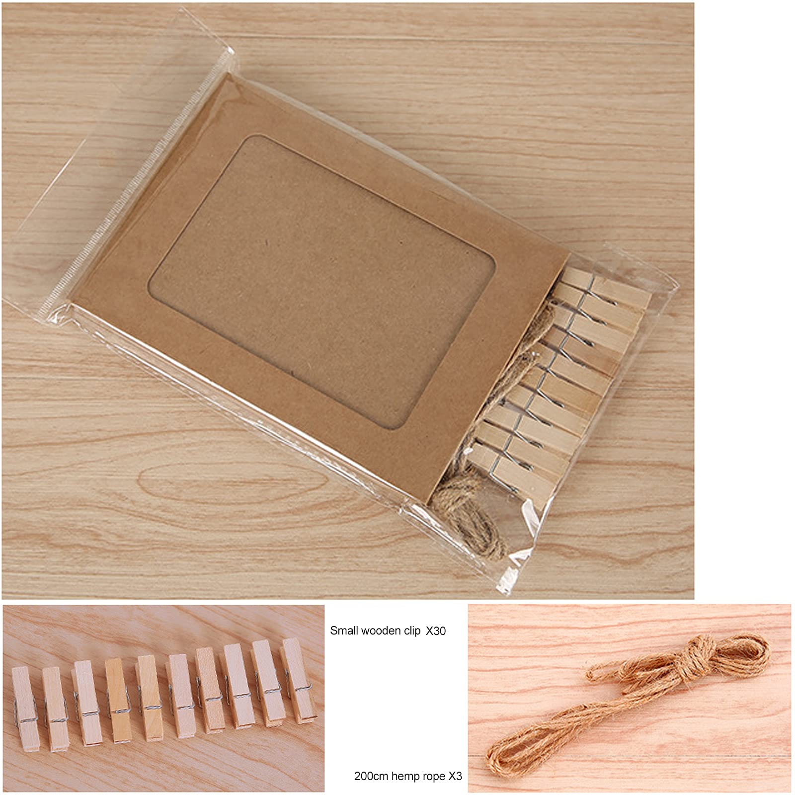 30 Pack Black Cardboard Picture Frames 6x4 Inch - Eco-Friendly Paper Photo Frames for Wall Decor, Collage Making, Scrapbooking & DIY Projects - Includes Jute Twine for Hanging
