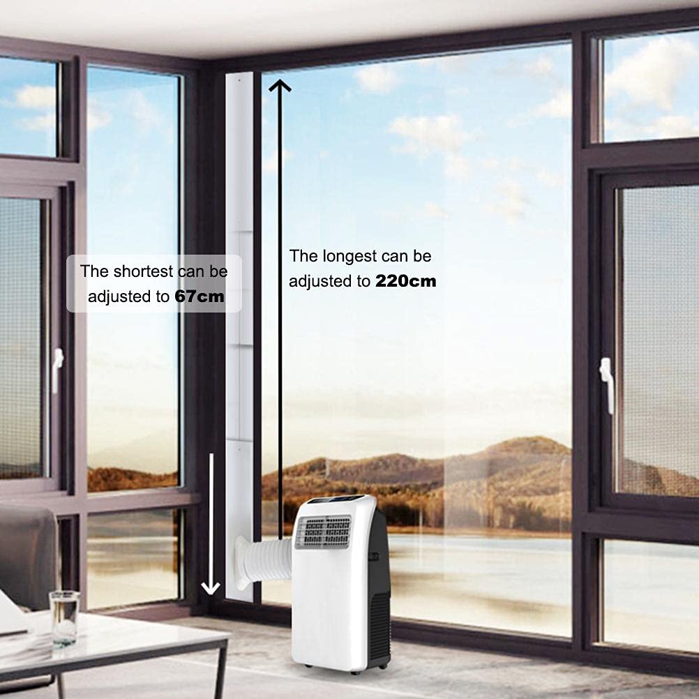 Adjustable Portable Air Conditioner Window Vent Kit for Sliding Doors - Universal AC Window Seal Plate for Efficient Cooling in Bedrooms, Living Rooms & Home Offices