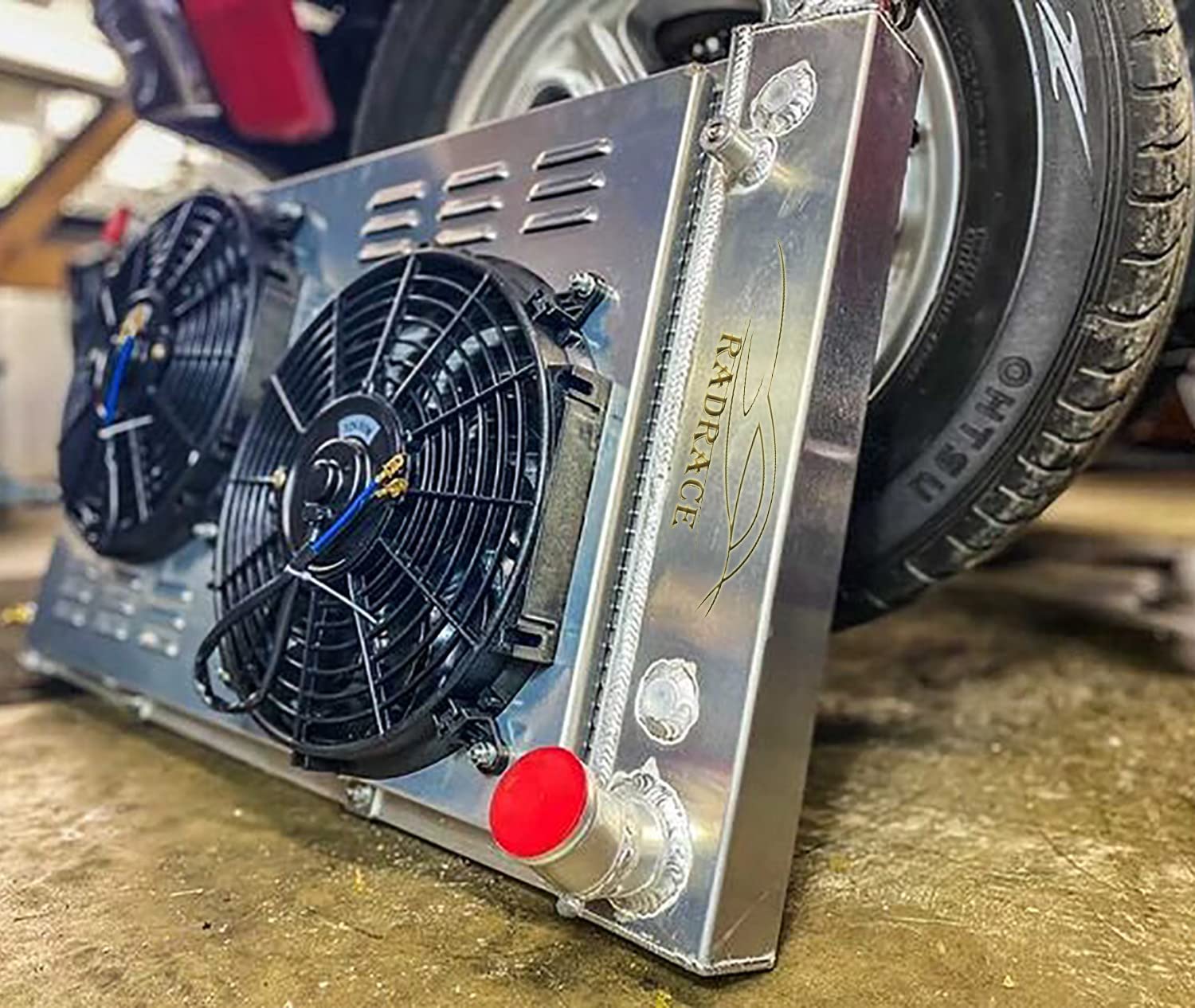 High Performance 4-Row Aluminum Radiator for 1970-1981 Chevy Camaro, 1978-1987 Monte Carlo, 1973-1980 GMC C/K Series 1500/2500/3500 - Includes Shroud & Fan Relay - Perfect for Engine Cooling & Restoration Projects