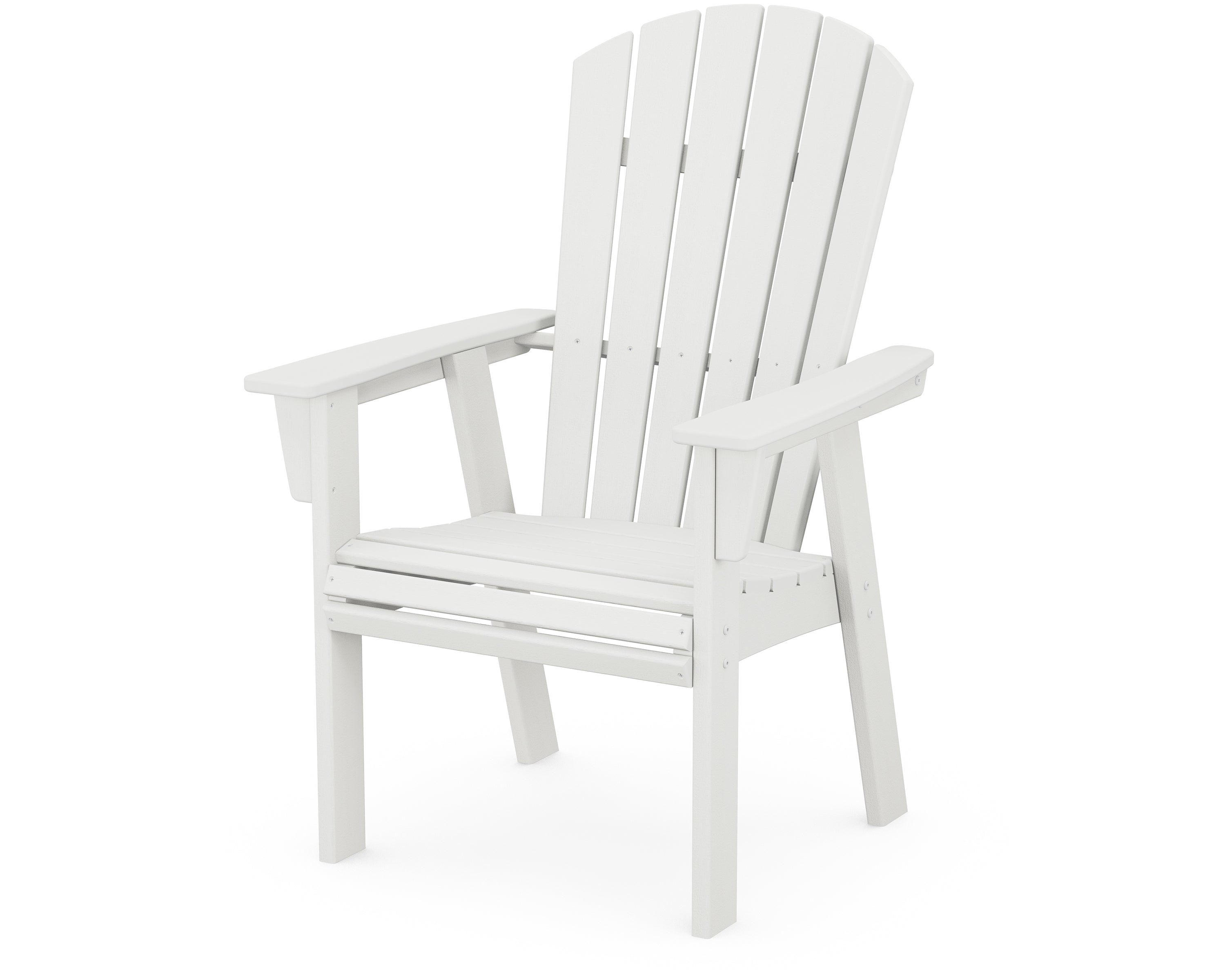 POLYWOOD Nautical Curveback Adirondack Dining Chair - Outdoor Patio Furniture, All-Weather Resin Wicker, Comfortable Seating for Poolside, Beach, Garden & Backyard Relaxation
