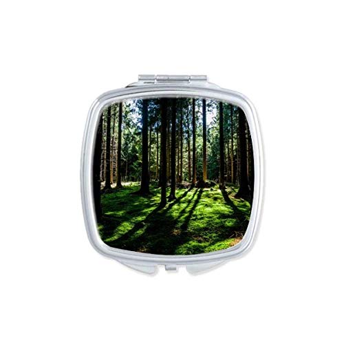 DIYthinker Portable Compact Pocket Mirror - Double Sided Glass with Science Nature Scenery Forestry Green Design | Perfect for Makeup, Travel, and Everyday Use
