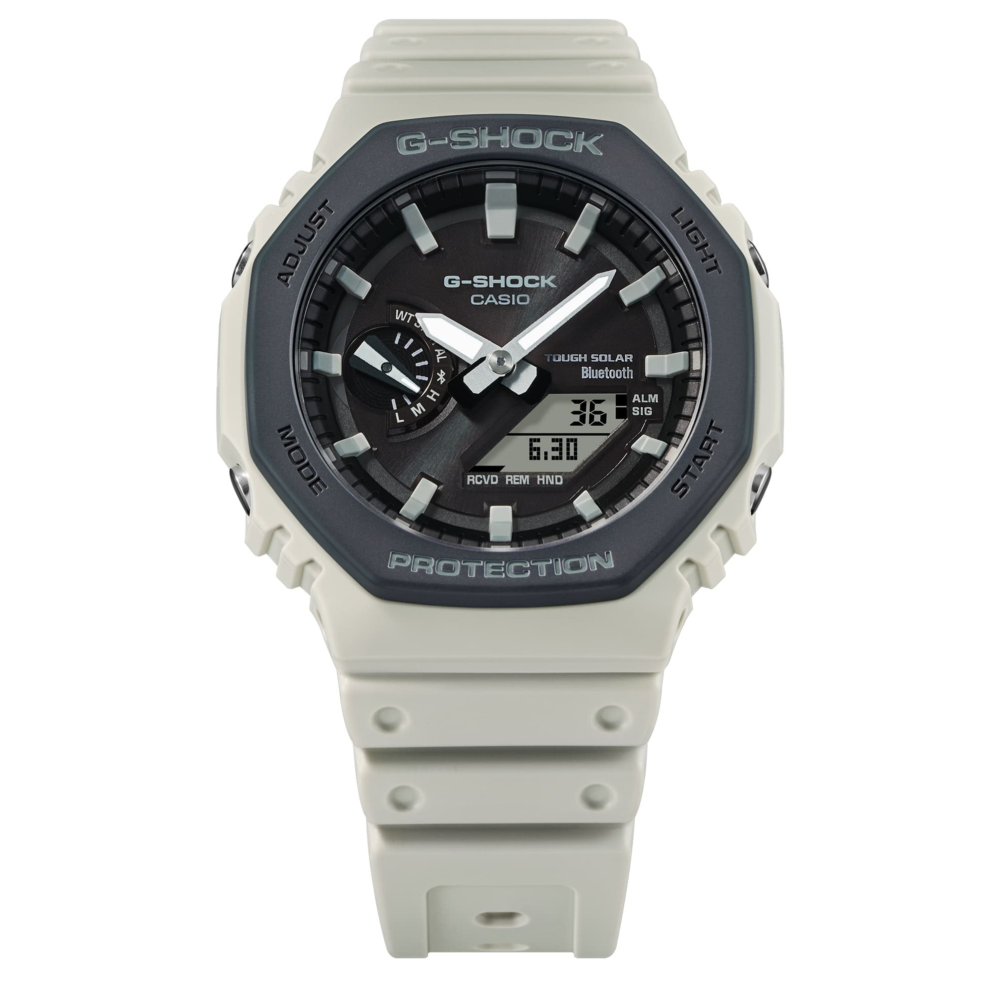 CASIO G-Shock GA-2100 Analog-Digital Resin Band Watch for Men - Shock Resistant, Waterproof, Solar Powered - Perfect for Outdoor Sports, Hiking, and Everyday Wear