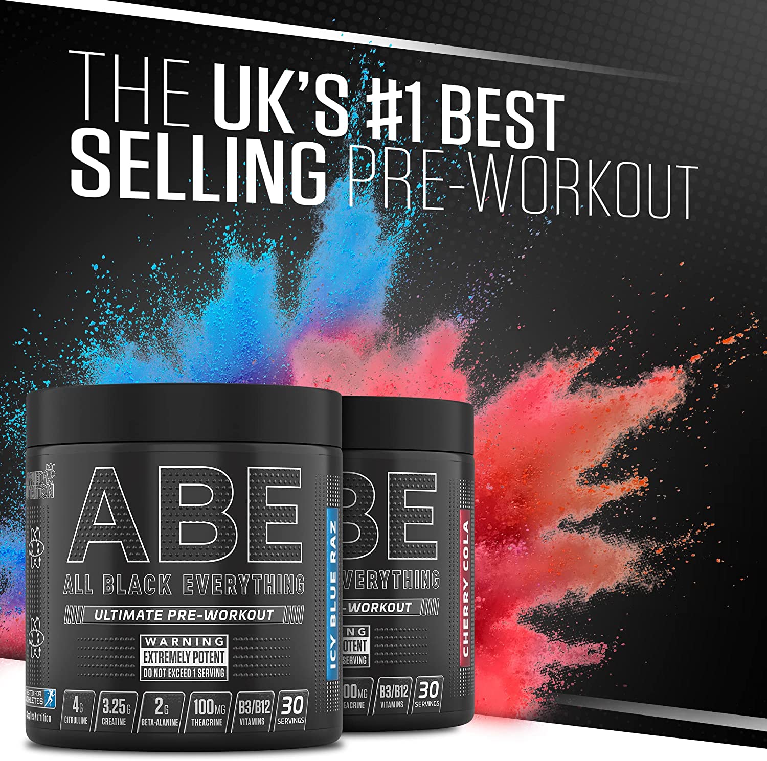 Applied Nutrition ABE (All Black Everything) Ultimate Preworkout Powder 315g - Boost Energy & Performance for Intense Workouts & Gym Sessions