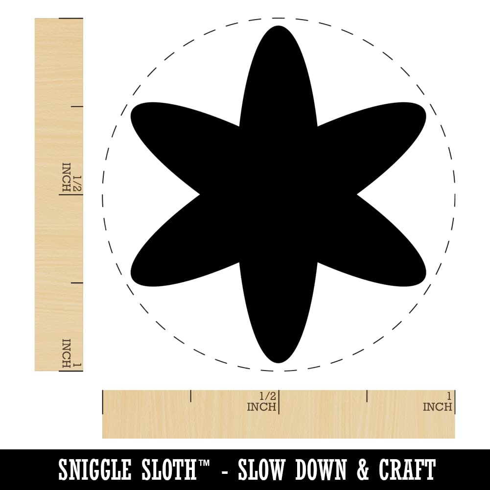 Self-Inking Rubber Stamp with Asterisk Symbol - 1 Inch Medium Size for Crafting, Planners & DIY Projects - Black Ink Stamper for Office, School & Home Organization