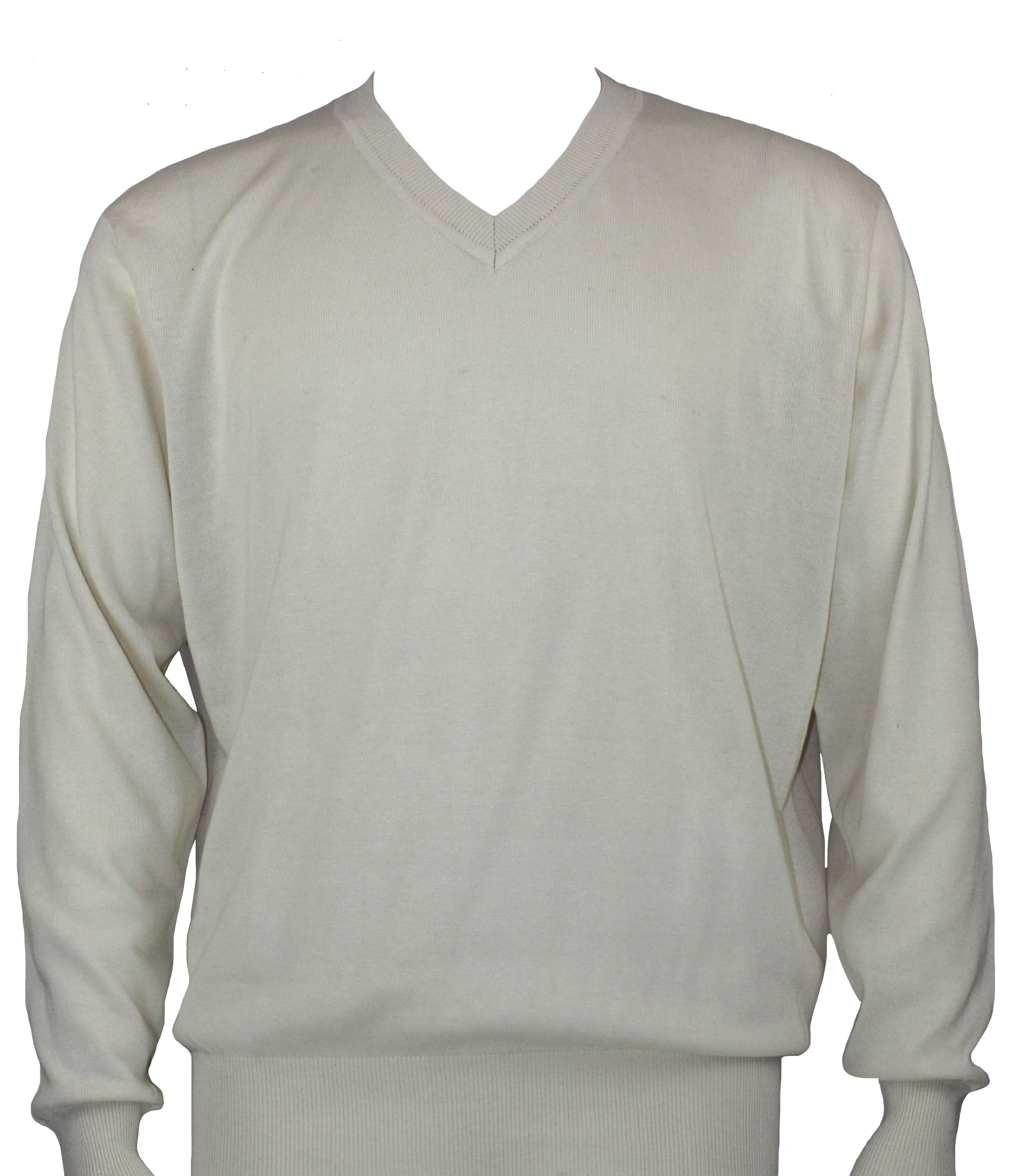 Bassiri Long Sleeve V Neck Ivory Sweater 627 | Women's Casual Knit Pullover | Perfect for Fall Outfits, Office Wear & Date Nights