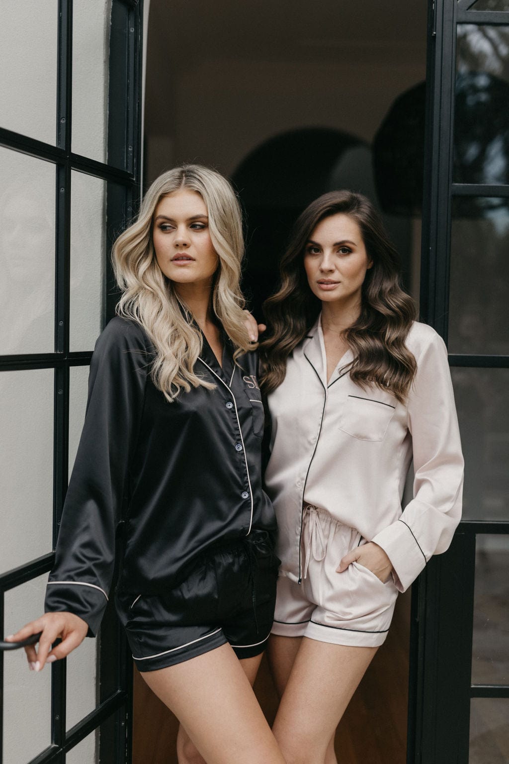 Luxury Rosa Satin Pajama Set for Women - Soft Sleepwear & Loungewear - Elegant Two-Piece PJS for Valentine's Day, Bridal Shower & Anniversary Gifts
