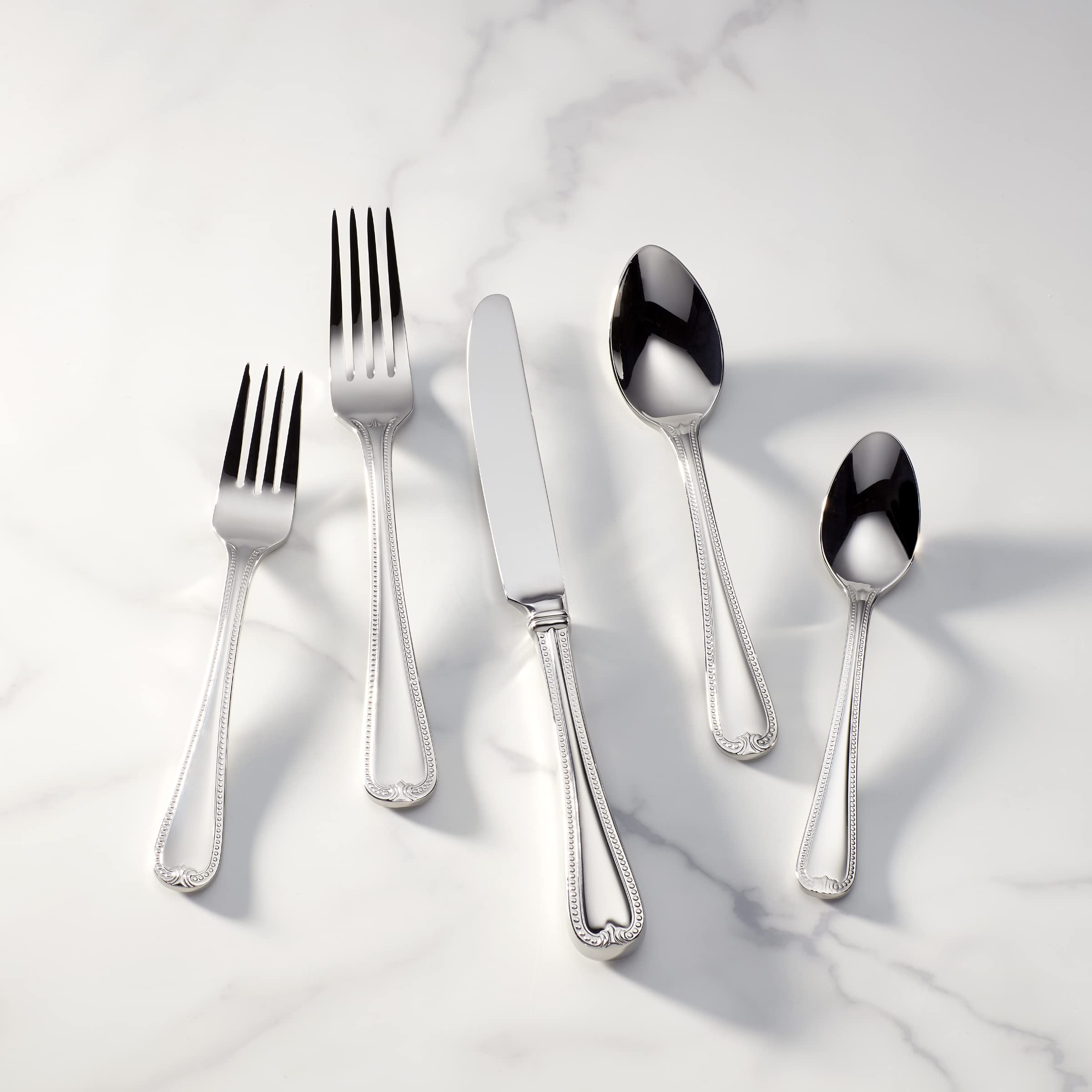 Lenox Off-White French Perle 4-Piece Place Setting & Vintage Jewel 5-Piece Dinnerware Set - Elegant Tableware for Fine Dining, Wedding Registry & Special Occasions