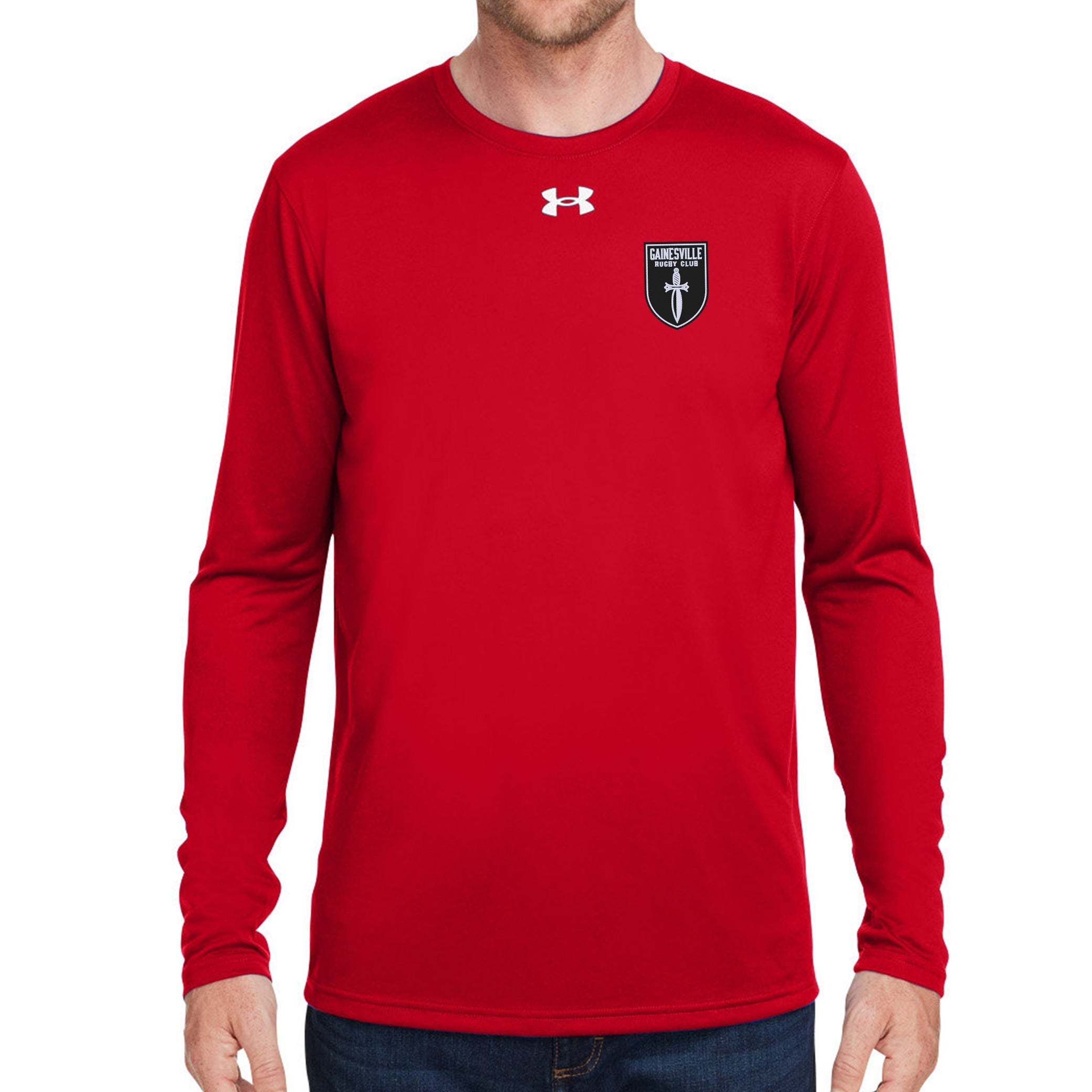Gainesville Spartans RFC UA Team Tech Long Sleeve T-Shirt - Men's Athletic Performance Shirt for Rugby Training & Fan Support
