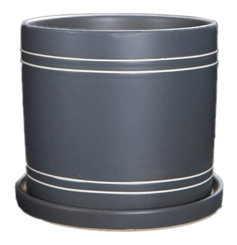 Ceramic Flower Pot - Round Gardening Bowl for Lavender, Rose & Plants, Decorative Container with Smooth Bottom for Coffee Table, Dining Table, Desktop, Bedside Decor | Perfect for Home, Office & Indoor Gardening