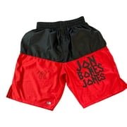 Jon Jones Autographed Black & Red Custom MMA Fight Shorts - Authentic Collectible for UFC Fans & Sports Memorabilia Enthusiasts - Perfect for Display, Gifting, and Training Gear