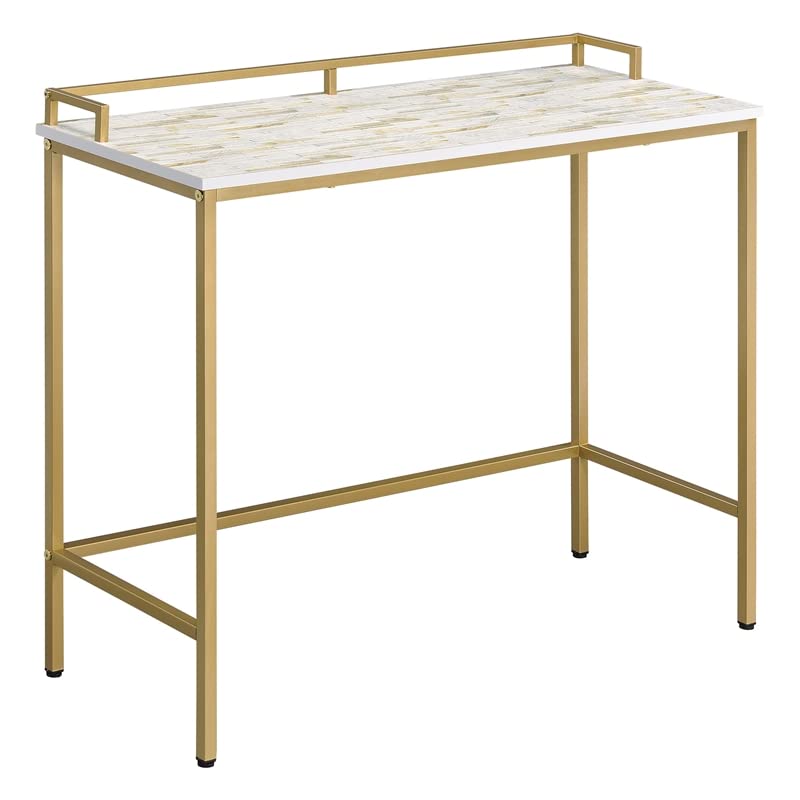 OS Brighton Mosaic Top Console Table - Elegant Home & Office Entryway Furniture for Hallway, Living Room, or Foyer Decor