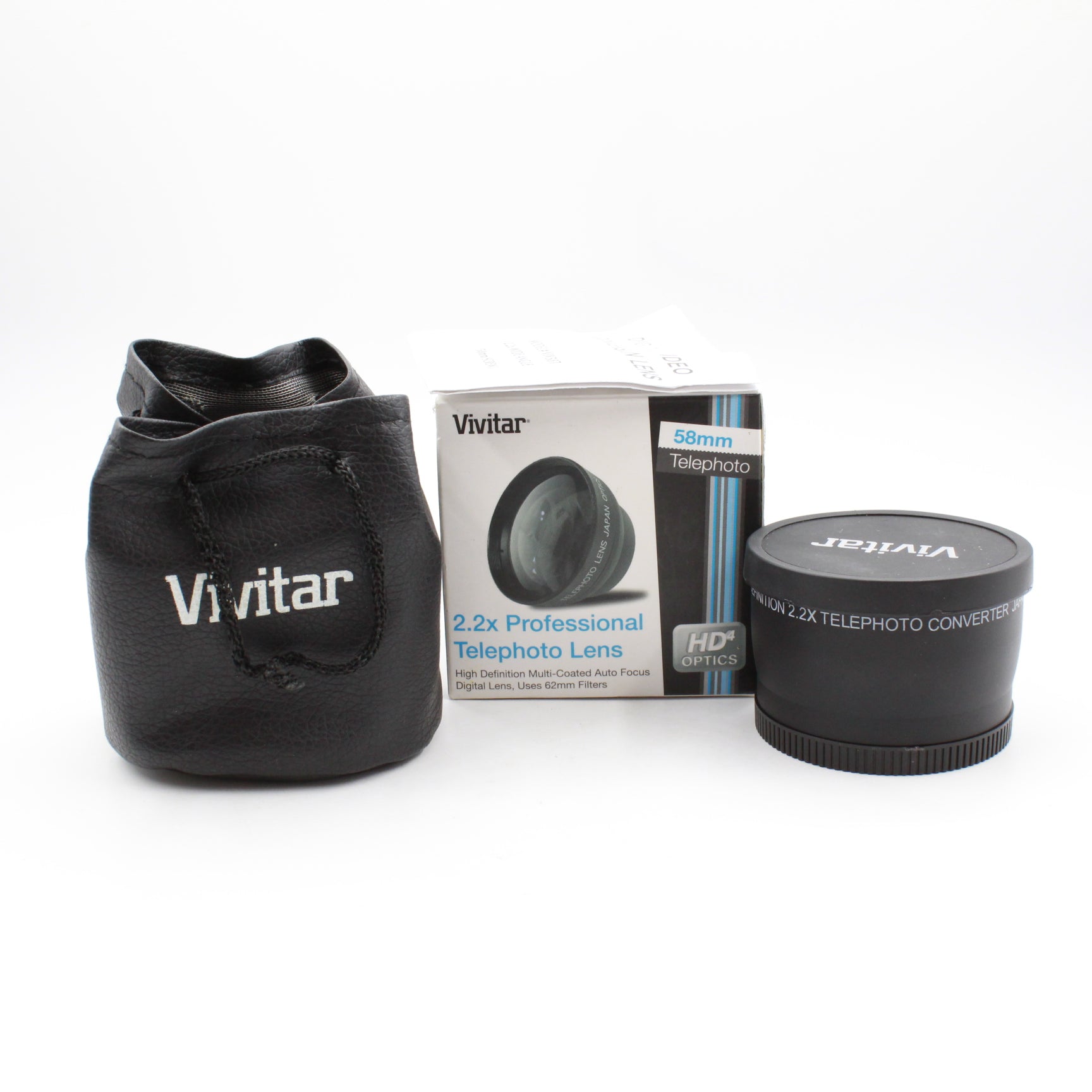 Vivitar 58mm 2.2X Professional Telephoto Lens for HD4 Digital Cameras - High Quality Used Camera Lens for Wildlife & Sports Photography