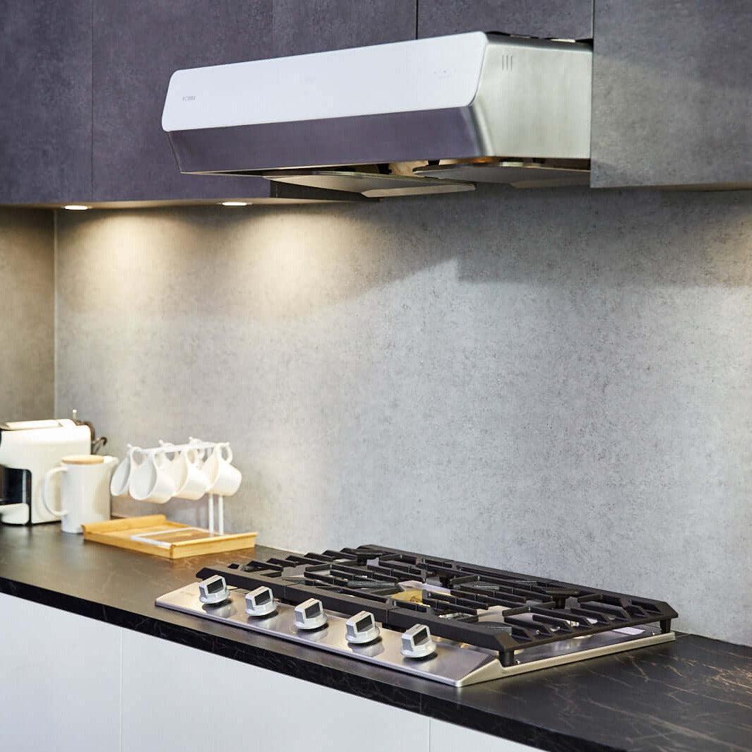 Fotile Pixie Air Series 30-inch Slim Under Cabinet Range Hood - Powerful WhisPower Motor, Multiple Color Options (UQS300) - Perfect for Modern Kitchens & Small Spaces