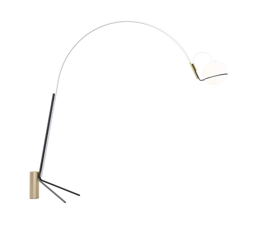 FontanaArte Alicanto Modern Floor Lamp - Adjustable LED Reading Light for Living Room, Bedroom & Office - Dimmable Standing Lamp with Touch Control
