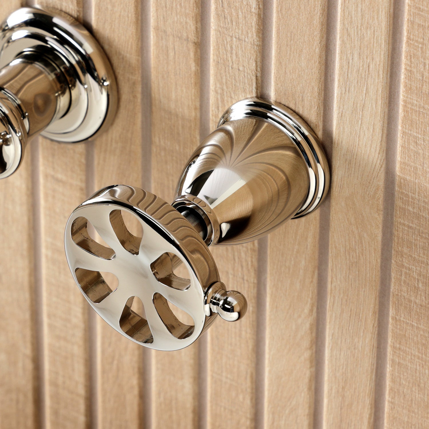 Belknap KS5026RX Two Handle 3 Hole Wall Mount Roman Tub Faucet in Polished Nickel - Perfect for Bathroom Renovation & Luxury Spa Experience
