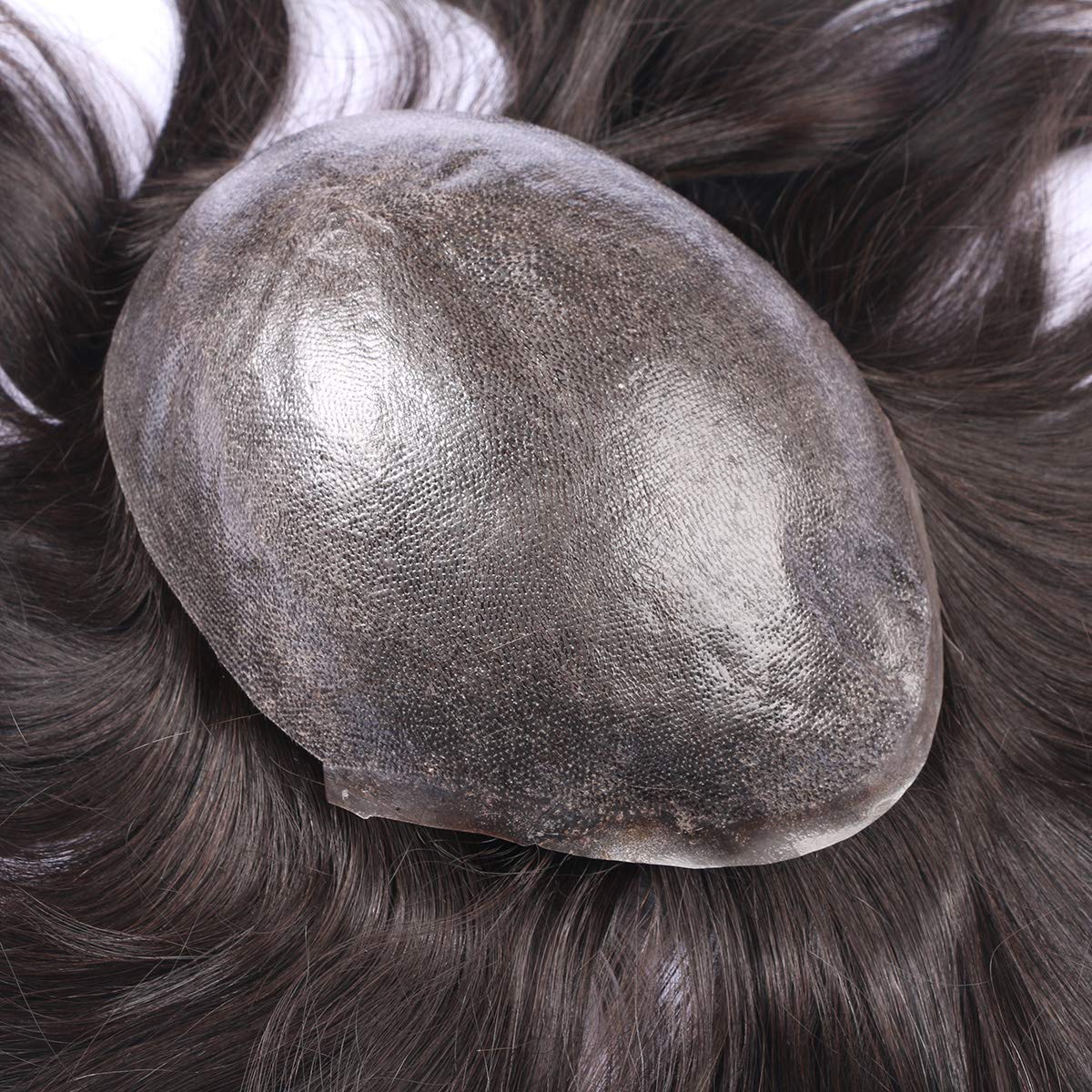 Custom Men's Human Hair System Replacement Toupee for Hair Loss & Alopecia - #2 Brown | Natural-Looking Hairpiece for Daily Wear & Special Occasions