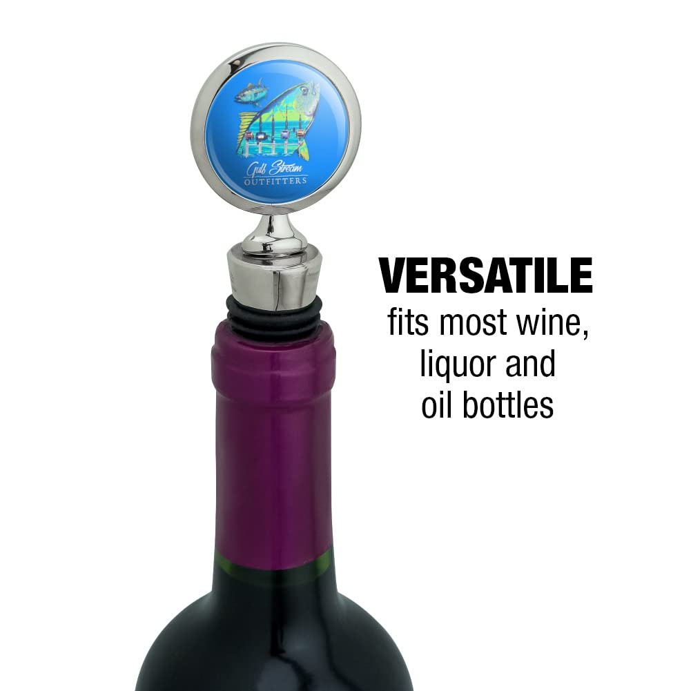 Premium Gulf Stream Outfitters Yellowfin Ahi Tuna Ocean Fishing Wine Bottle Stopper - Unique Fish-Shaped Cork for Wine Lovers & Anglers - Perfect for Beach Parties, Boat Trips & Gifts