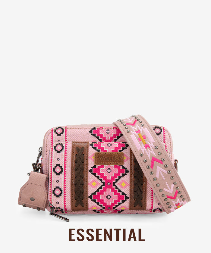 Wrangler Aztec Printed Crossbody Purse - Stylish Boho Shoulder Bag for Women | Perfect for Travel, Shopping & Everyday Use