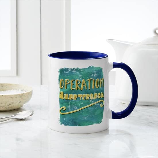 Operation Quarterback 11 oz Ceramic Coffee Mug (325 ml) - Funny Football Gift for Fans, Coaches & Players - Perfect for Game Day, Office & Home Use