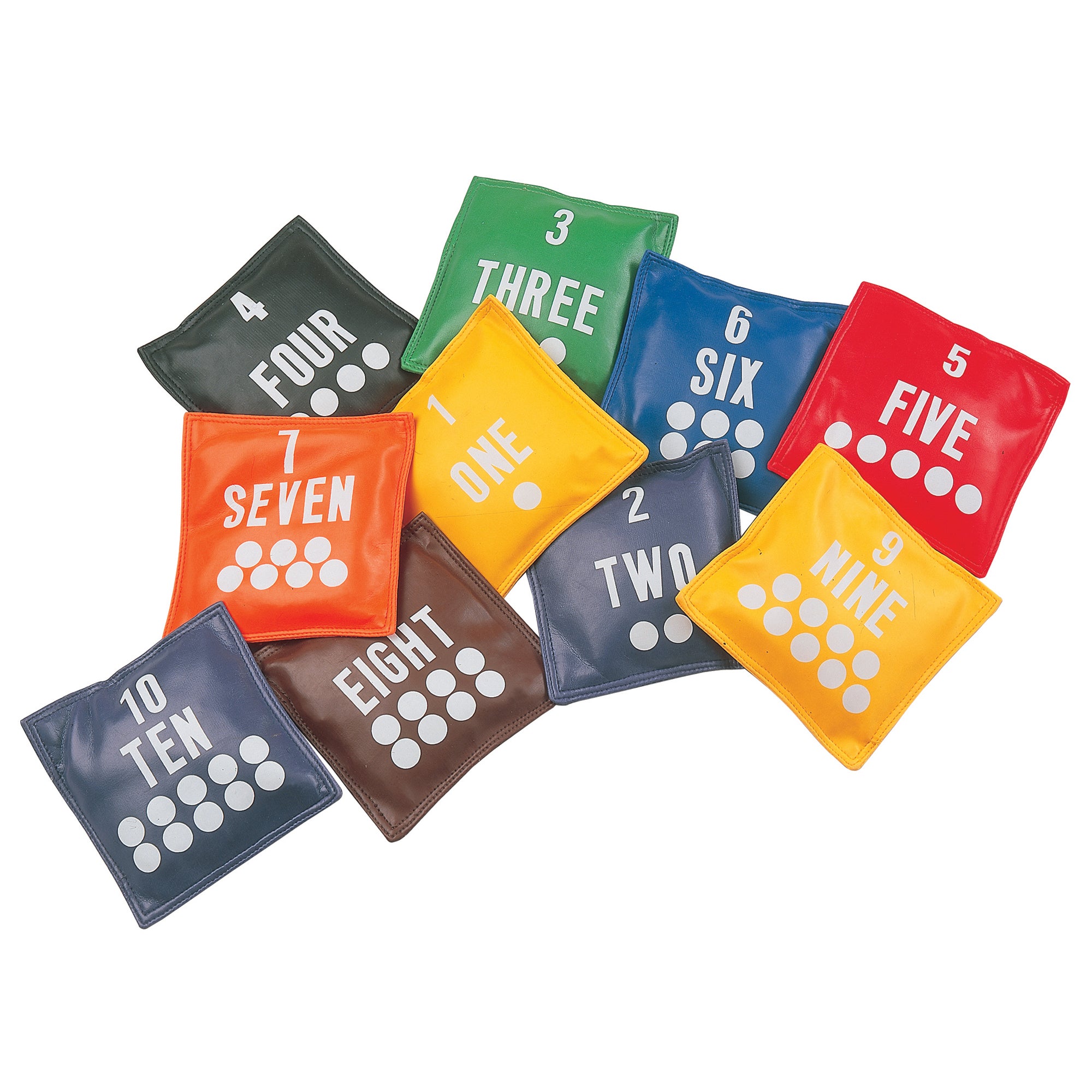 Champion Sports Numbered Bean Bags - 10-Piece Colorful Set for Kids Games, Classroom Activities & Outdoor Play