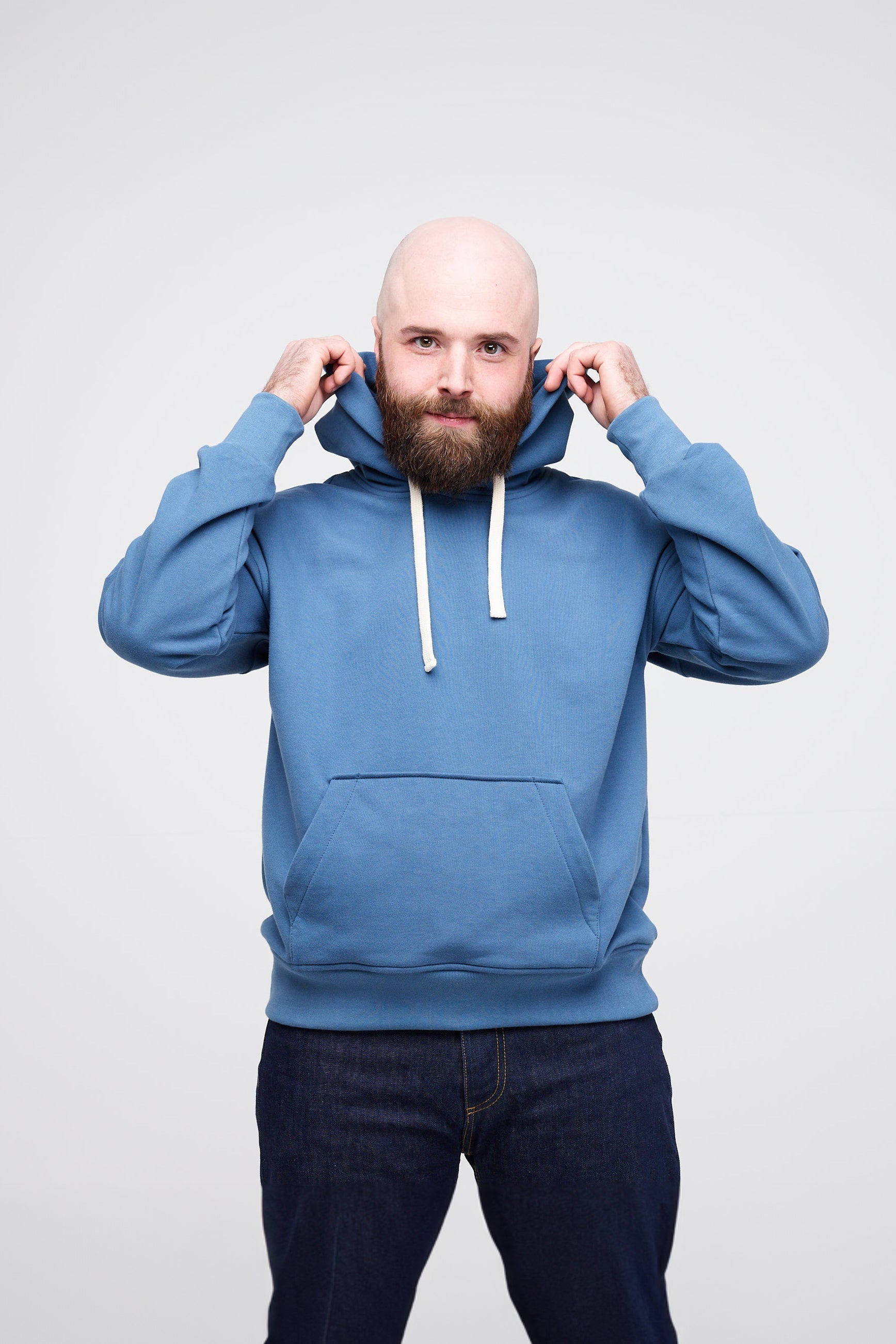 Men's RAF Blue Hooded Sweatshirt - Soft Cotton Pullover with Front Pocket | Perfect for Casual Wear, Outdoor Activities & Gym