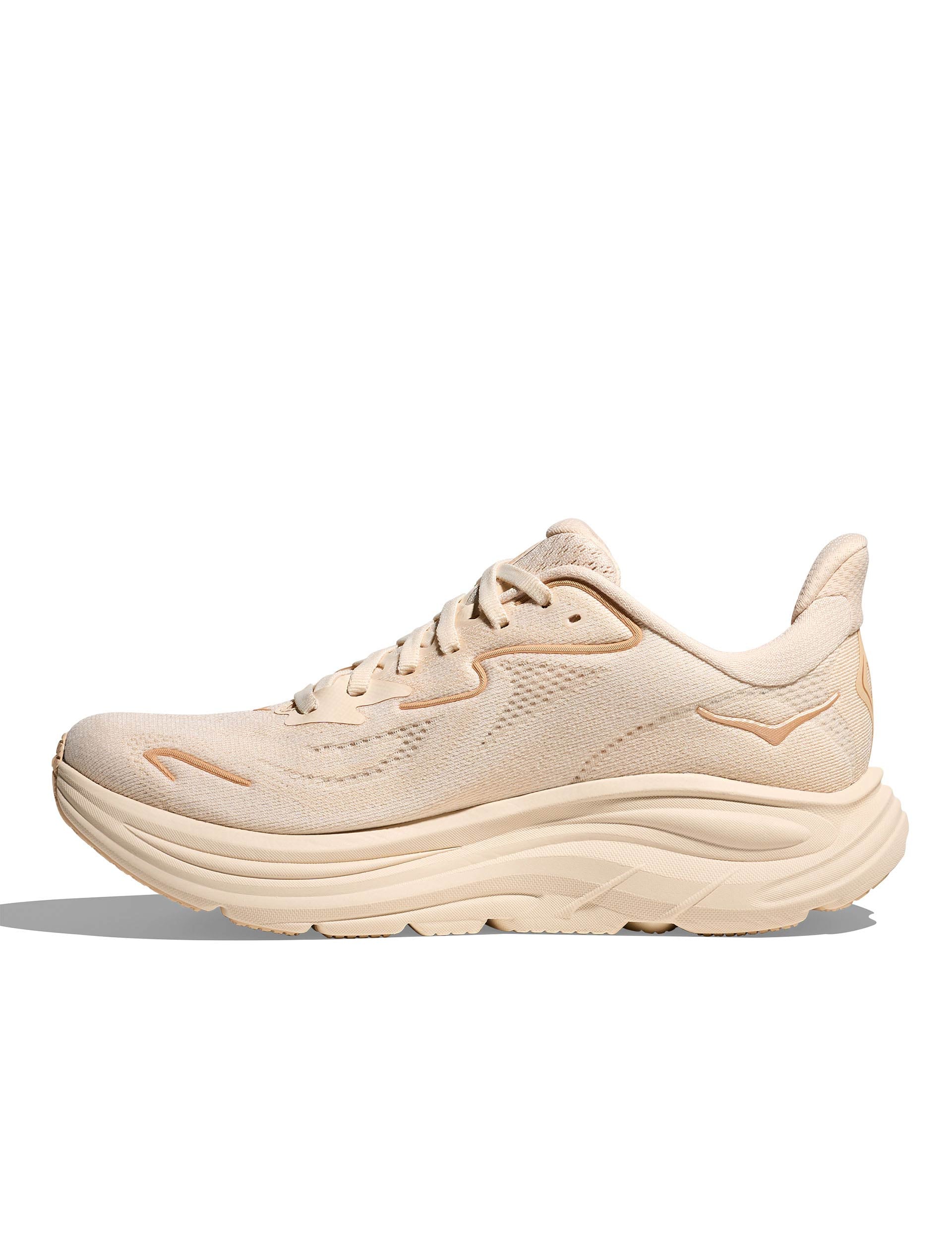 HOKA Clifton 10 Running Shoes for Men & Women - Lightweight Cushioned Sneakers in Vanilla/Birch - Perfect for Road Running, Jogging & Daily Wear