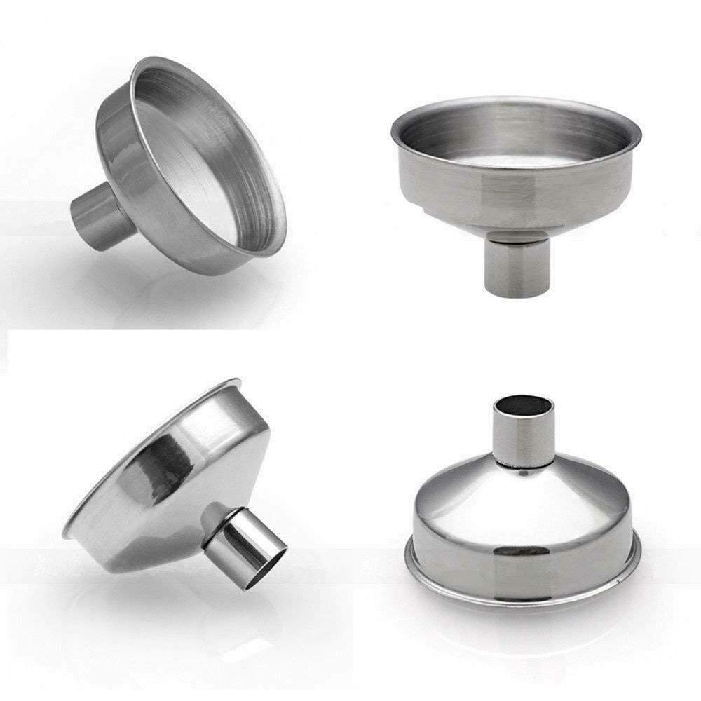 5Pcs Mini Stainless Steel Funnels for Perfume, Essential Oil, Diffuser Bottle & Liquid Transfer - Small Kitchen, Lab, DIY Craft Tools for Precise Pouring