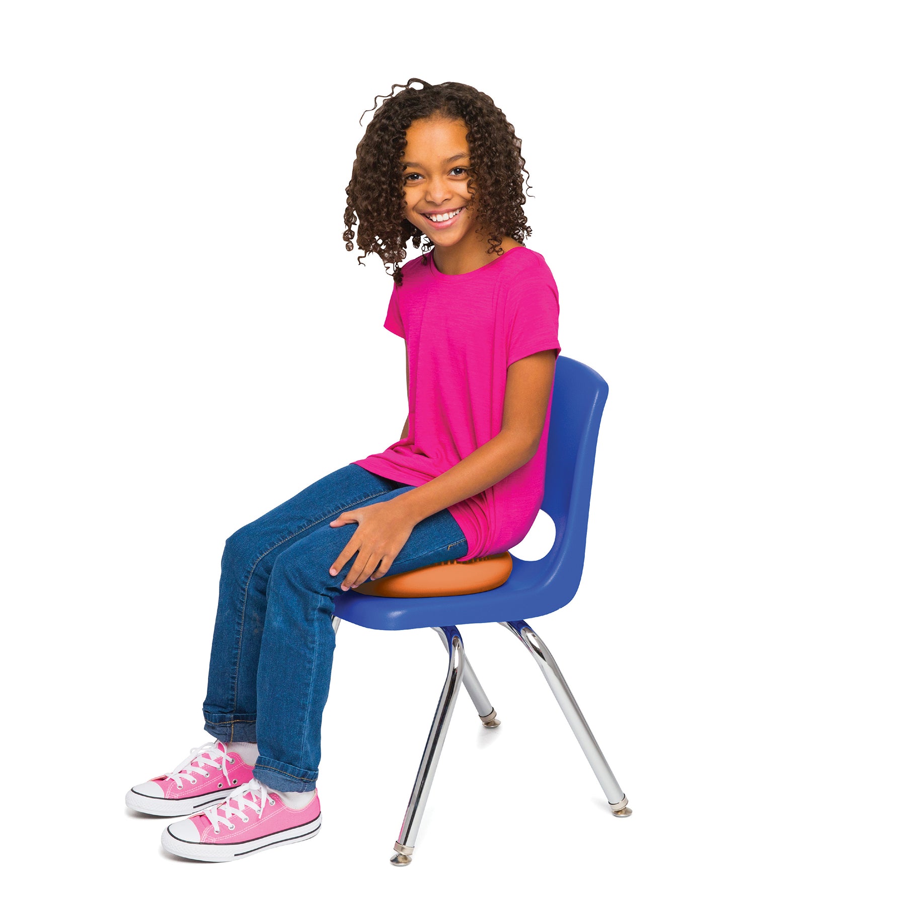 Bouncyband Little Wiggle Seat Sensory Cushion for Kids - Vibrant Orange Stability Disc - Improve Focus & Movement for Classroom, Home & Therapy Use