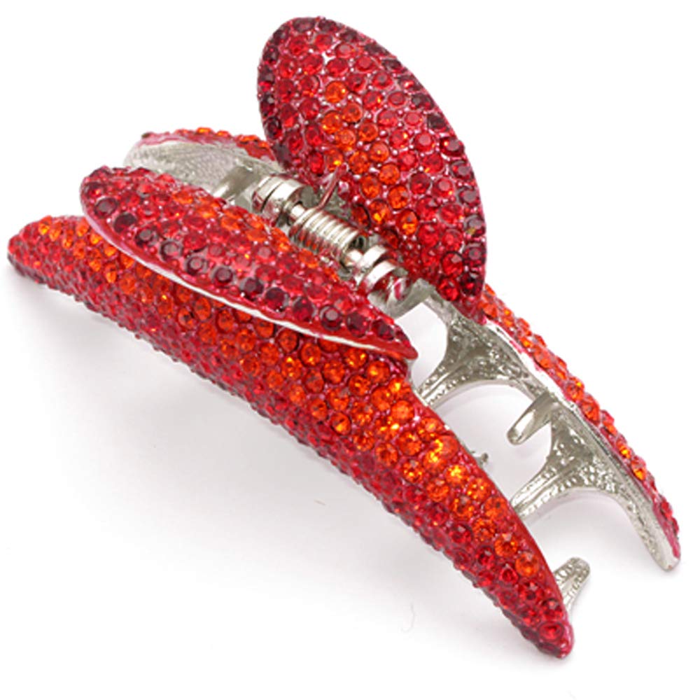 Faux Rhinestone Hair Claw Clips for Women - Large 3