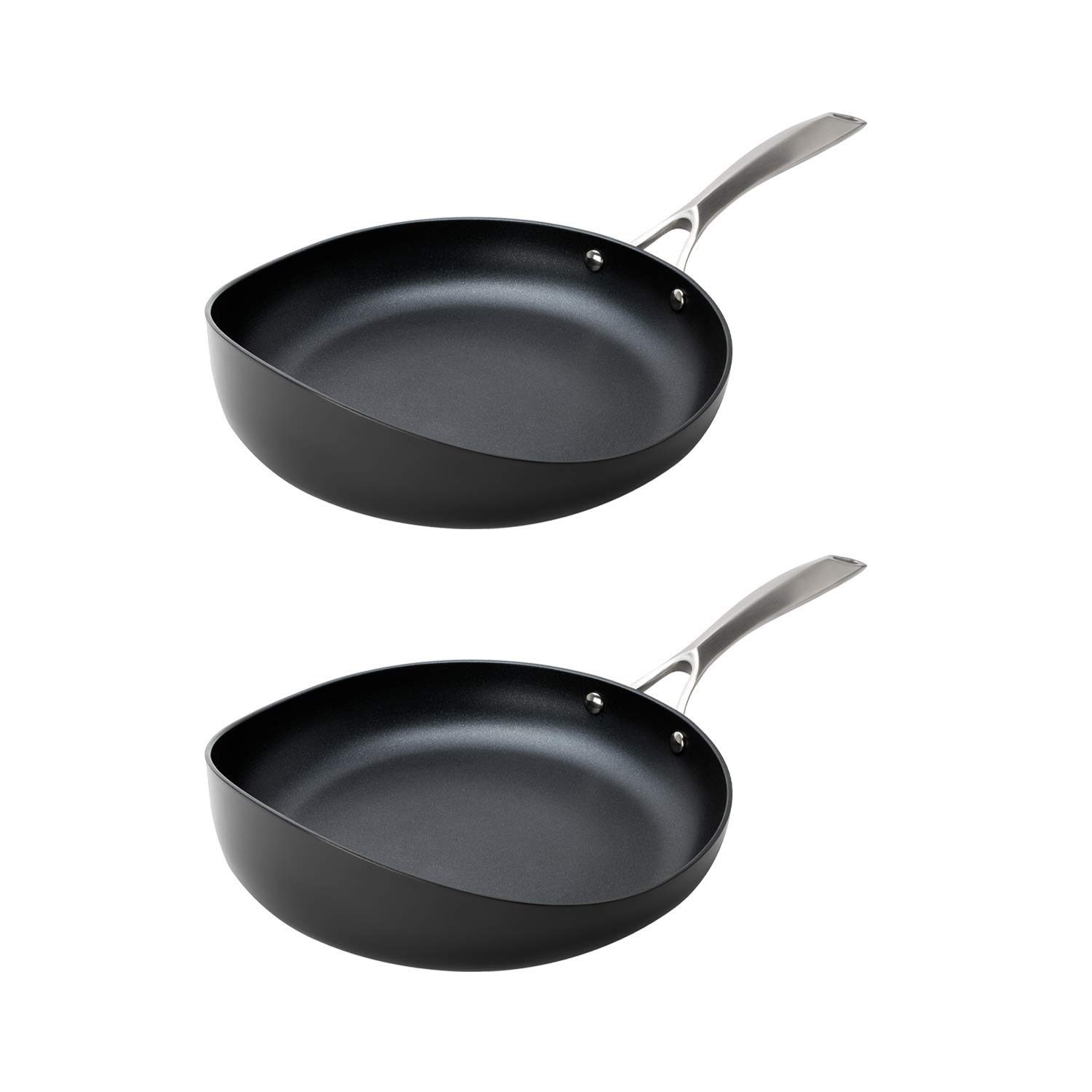 Premium Hard Anodized Non-Stick Frying Pan Set (2-Pack, 8.5