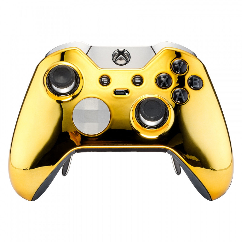 eXtremeRate Gold Replacement Top Shell for Xbox One Elite Controller Model 1698 XOED001 - Custom Gaming Accessory for Enhanced Style & Grip (Compatible with Xbox One Elite Series 1)