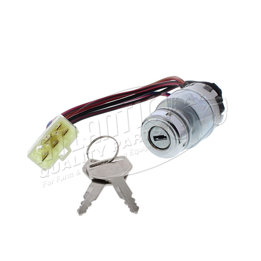 Kubota M5-111 Ignition Switch Assembly with 2 Keys - Replacement Part for Tractor, Excavator & Heavy Equipment