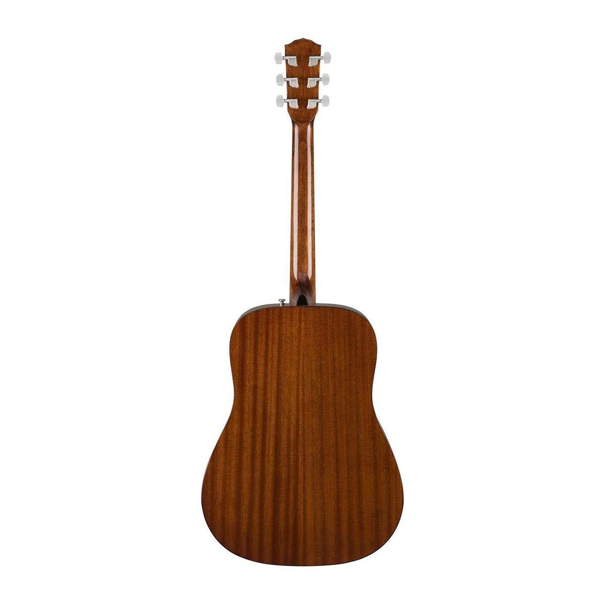 Fender CD-60S Left-Handed Acoustic Guitar - Mahogany Dreadnought with Walnut Fingerboard & Phosphor Bronze Strings - Gloss Natural Finish - 2 Year Warranty | Perfect for Beginners, Campfire Singalongs & Home Recording Studios