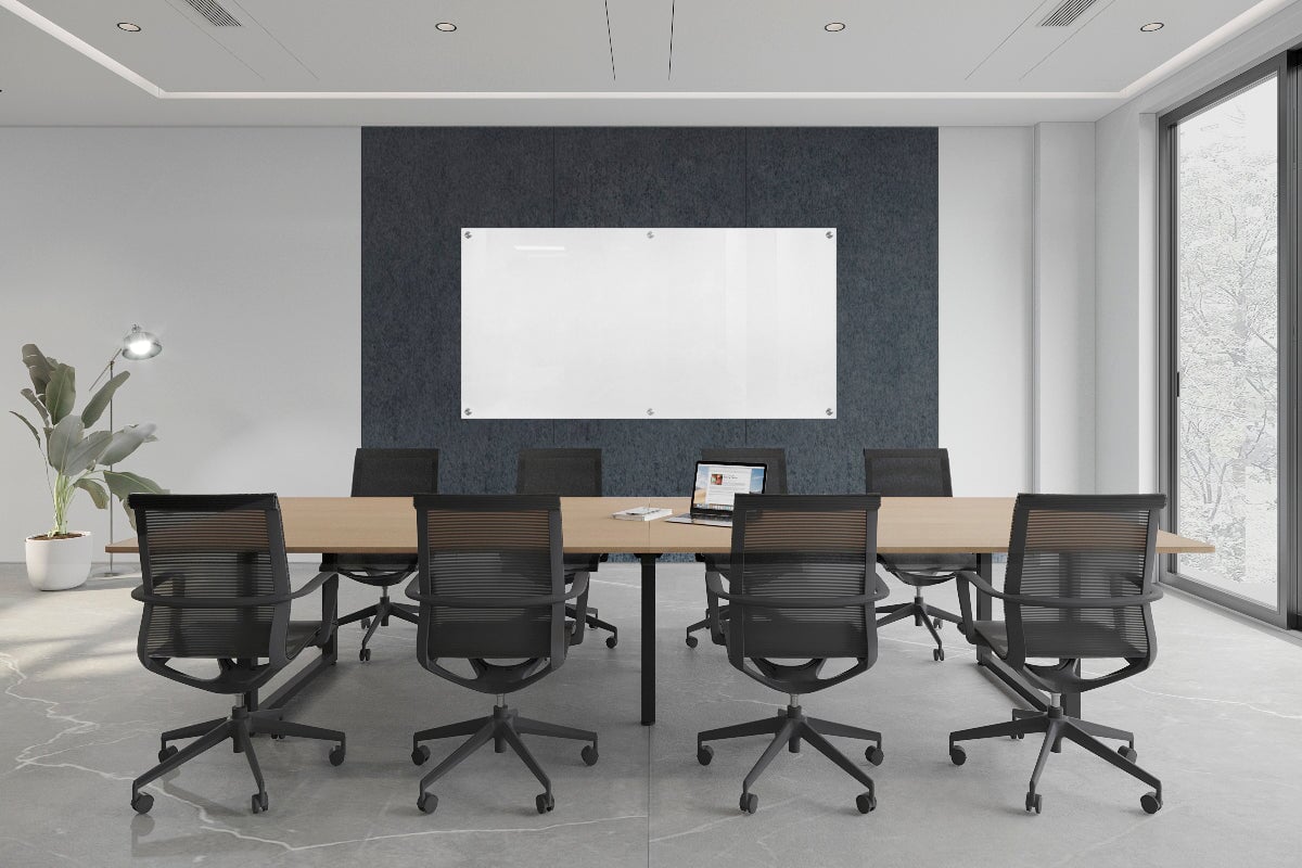 Echo Wall Cover with Integrated Glassboard - 3000x2800mm Whiteboard for Office & Home - Perfect for Meetings, Presentations & Creative Brainstorming